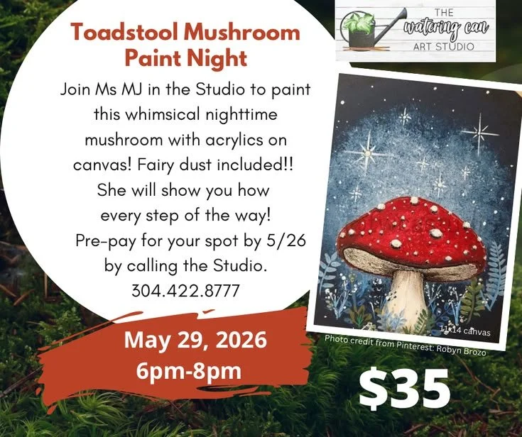 Toadstool Mushroom (Starlight)  Paint Night! 