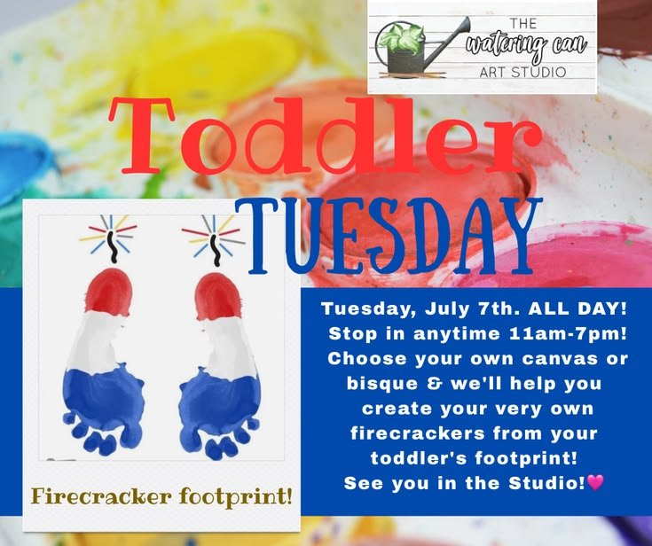Toddler Tuesday Firecracker Footprints