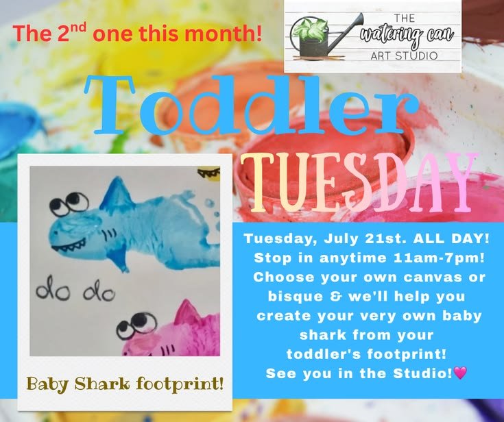 Toddler Tuesday Baby Shark footprints