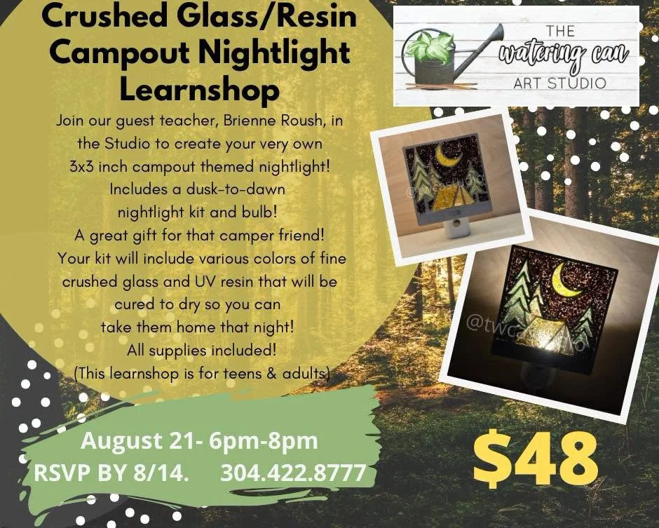 Crushed Glass/Resin Campout Nightlight Learnshop 