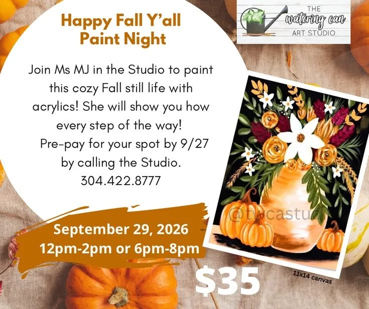 Happy Fall Y’all Paint night                         (evening session)