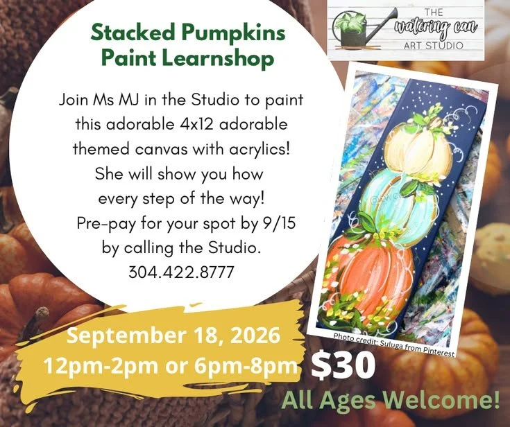 Stacked pumpkins paint Learnshop                (evening session)
