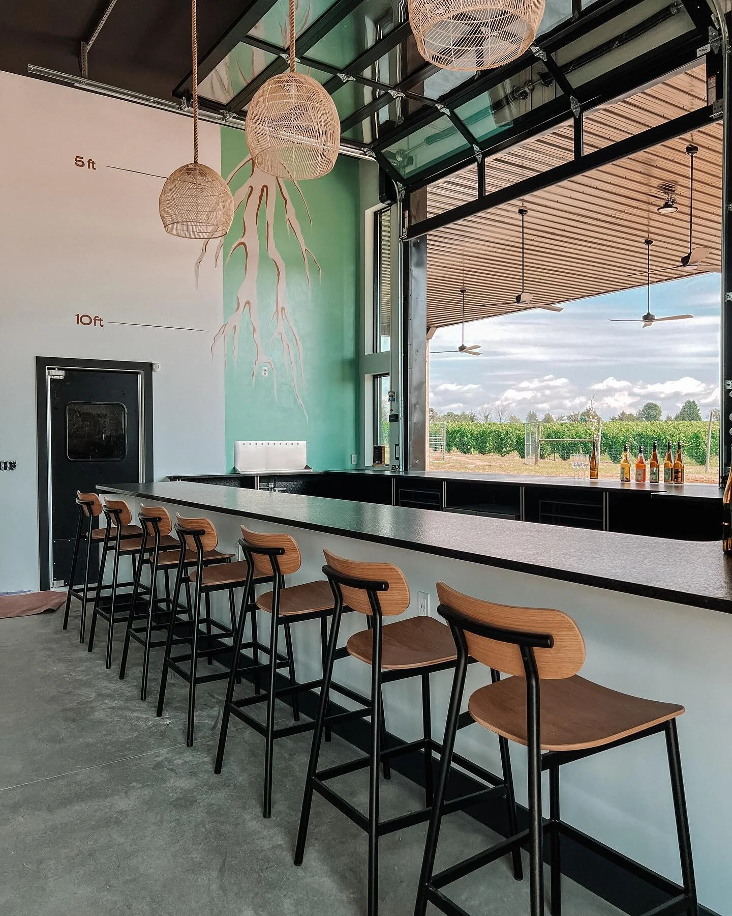 The bar area is coming together! 🎉