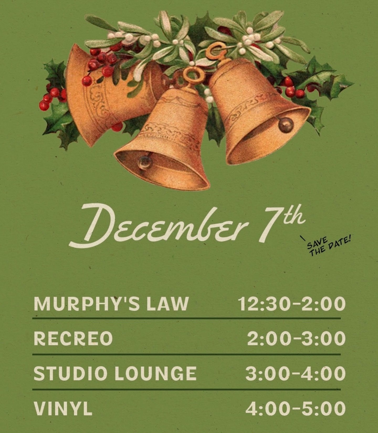 It&rsquo;s Kringle Krawl Week! ✨🎅

Join us this Saturday, December 7th, as we spread holiday cheer and raise money for local charities! We&rsquo;ll be making festive stops at Murphy&rsquo;s Law, Recreo, Studio Lounge, and Vinyl.

Bring your holiday 