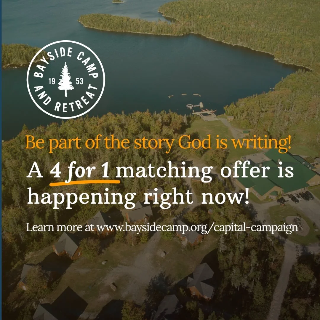 Join us in the journey to eliminate our mortgage! This amazing property has blessed the lives of so many and we have an opportunity to secure its future for the next generations! 

The 1:1 matching pledge from the Atlantic Baptist Foundation ends thi