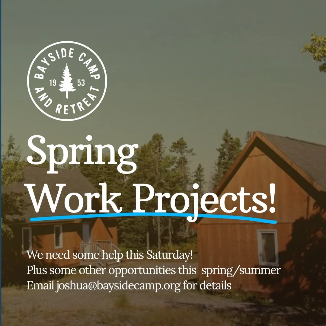 This Saturday as part of our staff training we will have some camp clean up jobs! 
Gathering and splitting firewood, raking lawns and digging weeds! 
If you&rsquo;d like to help work with crew of youth, give me a shout! Joshua@baysidecamp.org