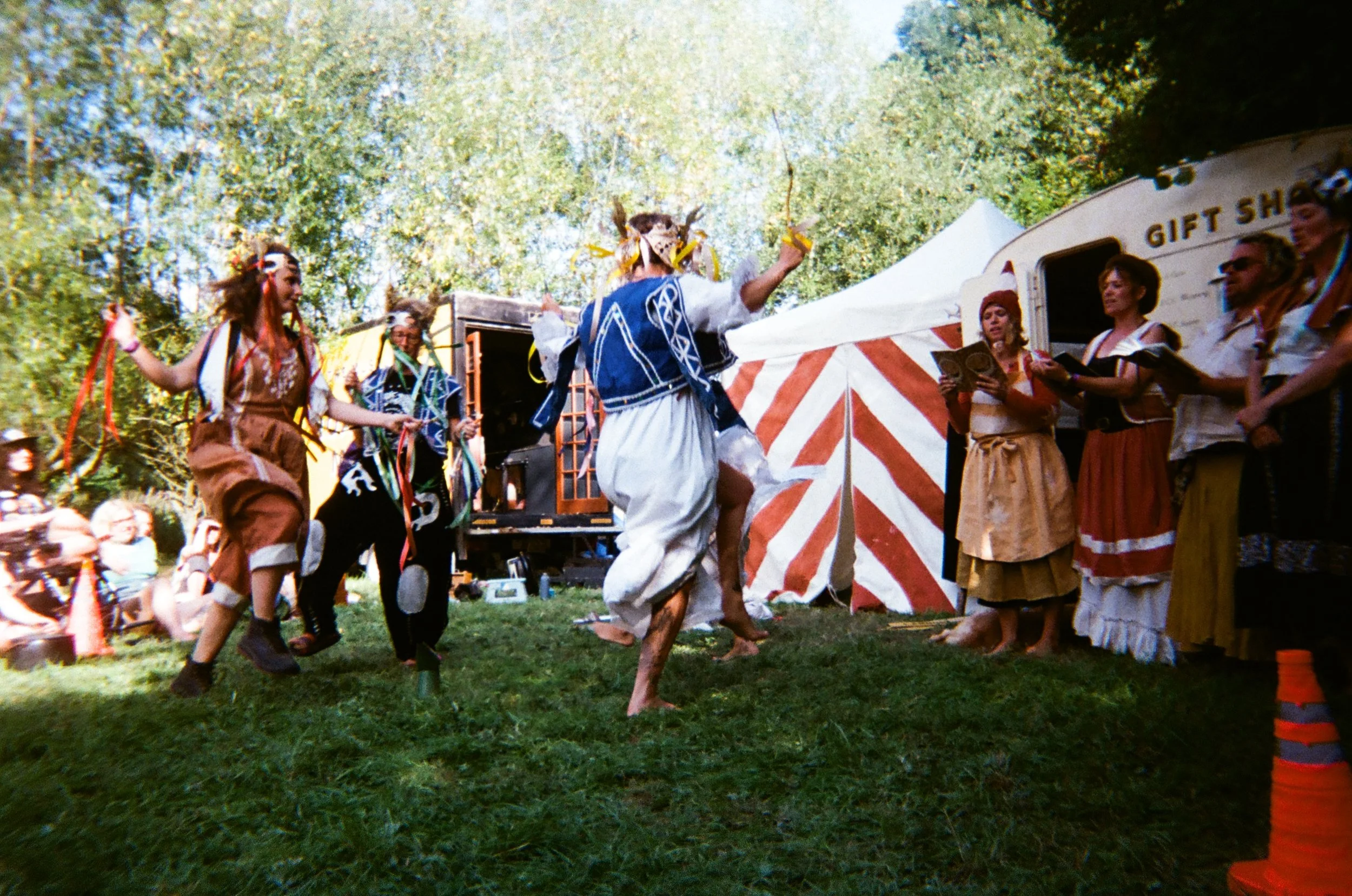The Museum of Roadside Magic perform the Teatime Pageant - performance preposed at gallery and old printwork arts