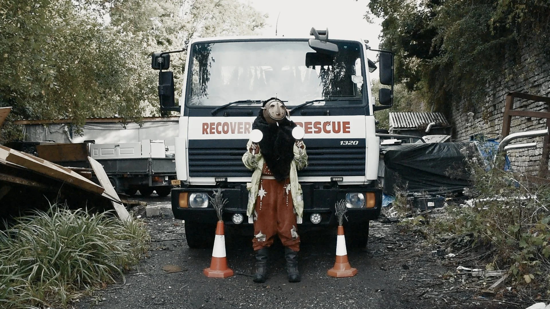 Still from moving image work ROADWYTCH exsisting work to be included in exhibtion . 