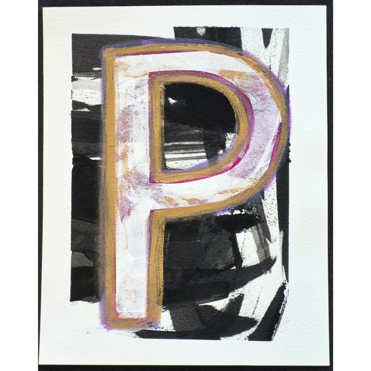 Letter P (BW) - fits 8 x 10