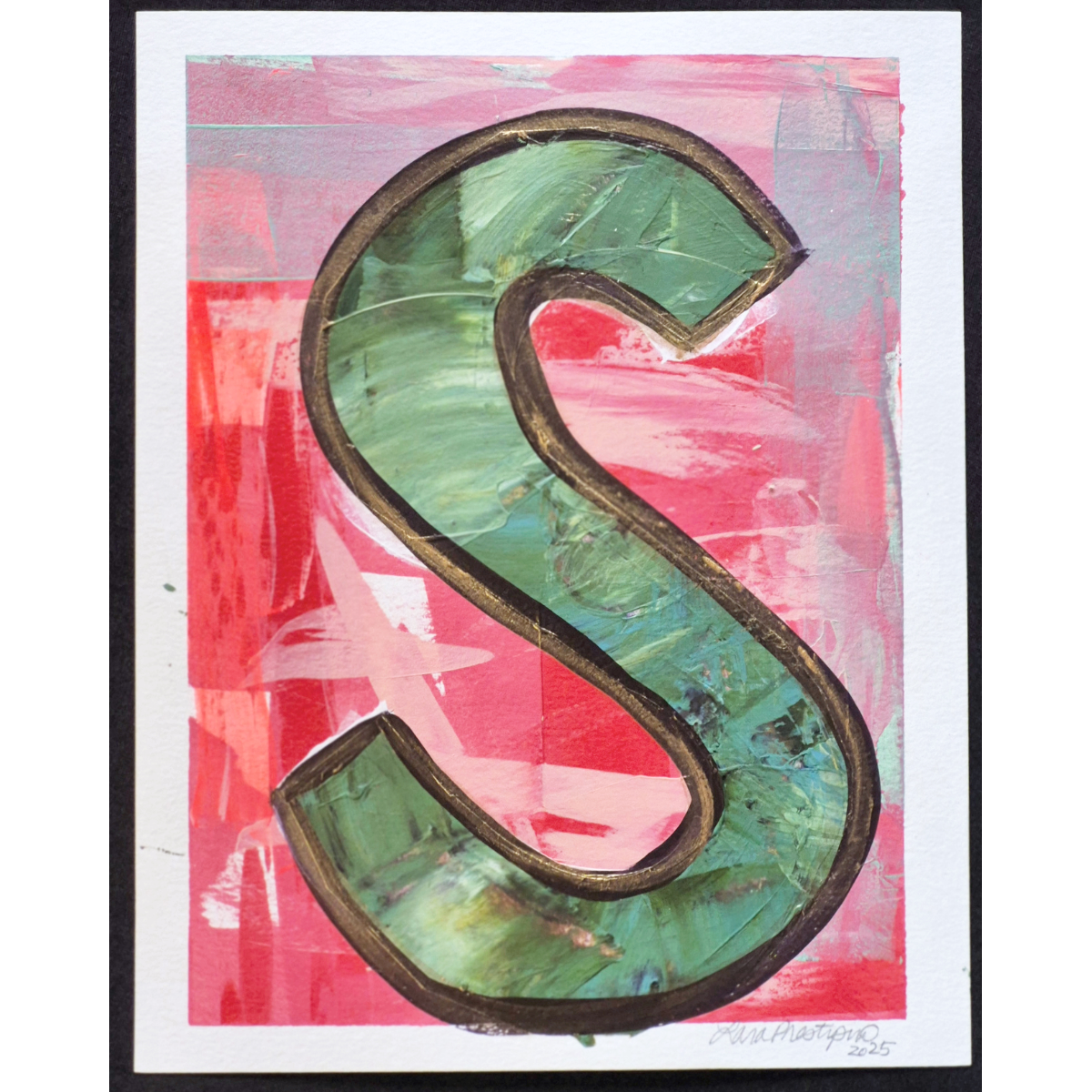 Letter S (green) - fits 8 x 10