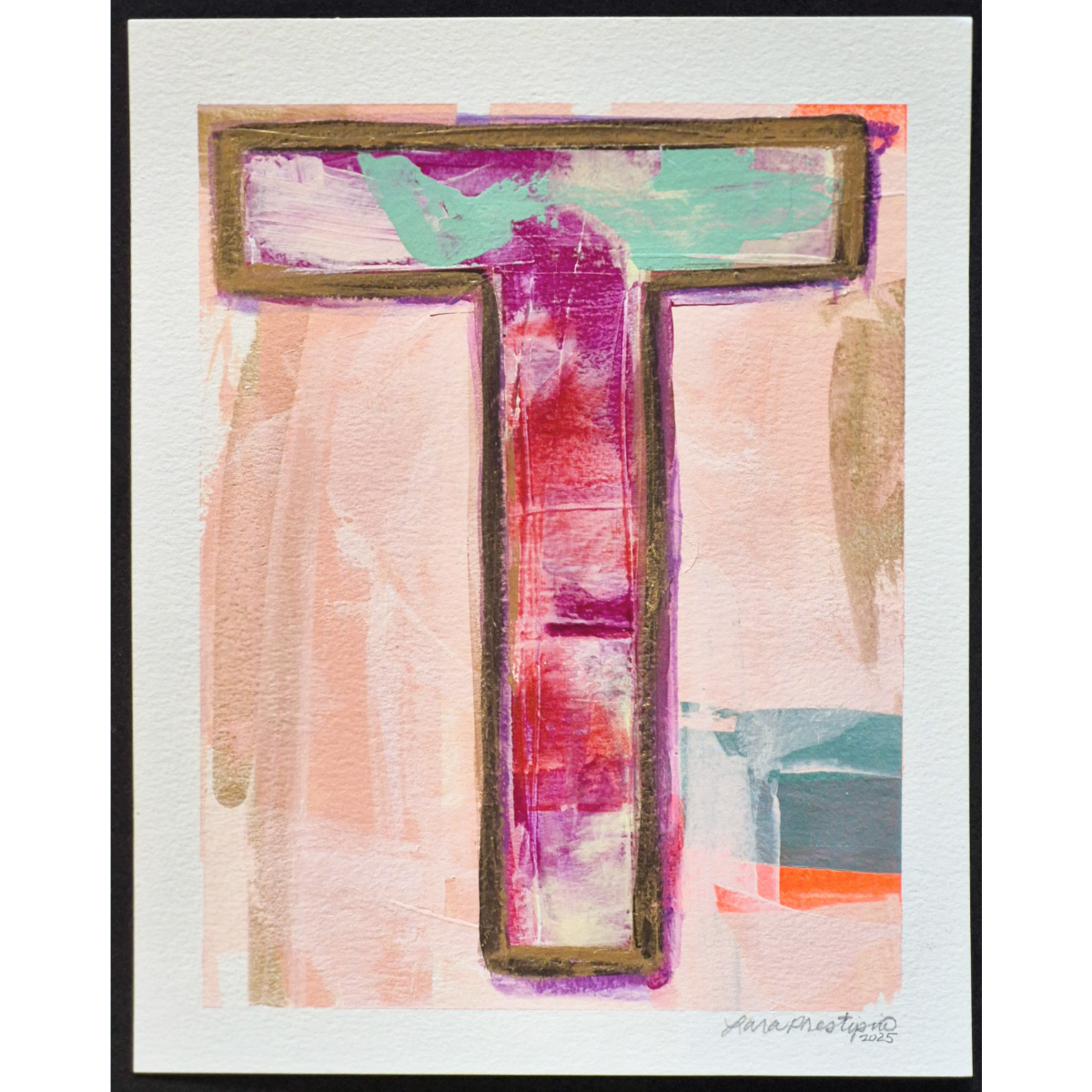 Letter T (Multi) - fits 8 x 10