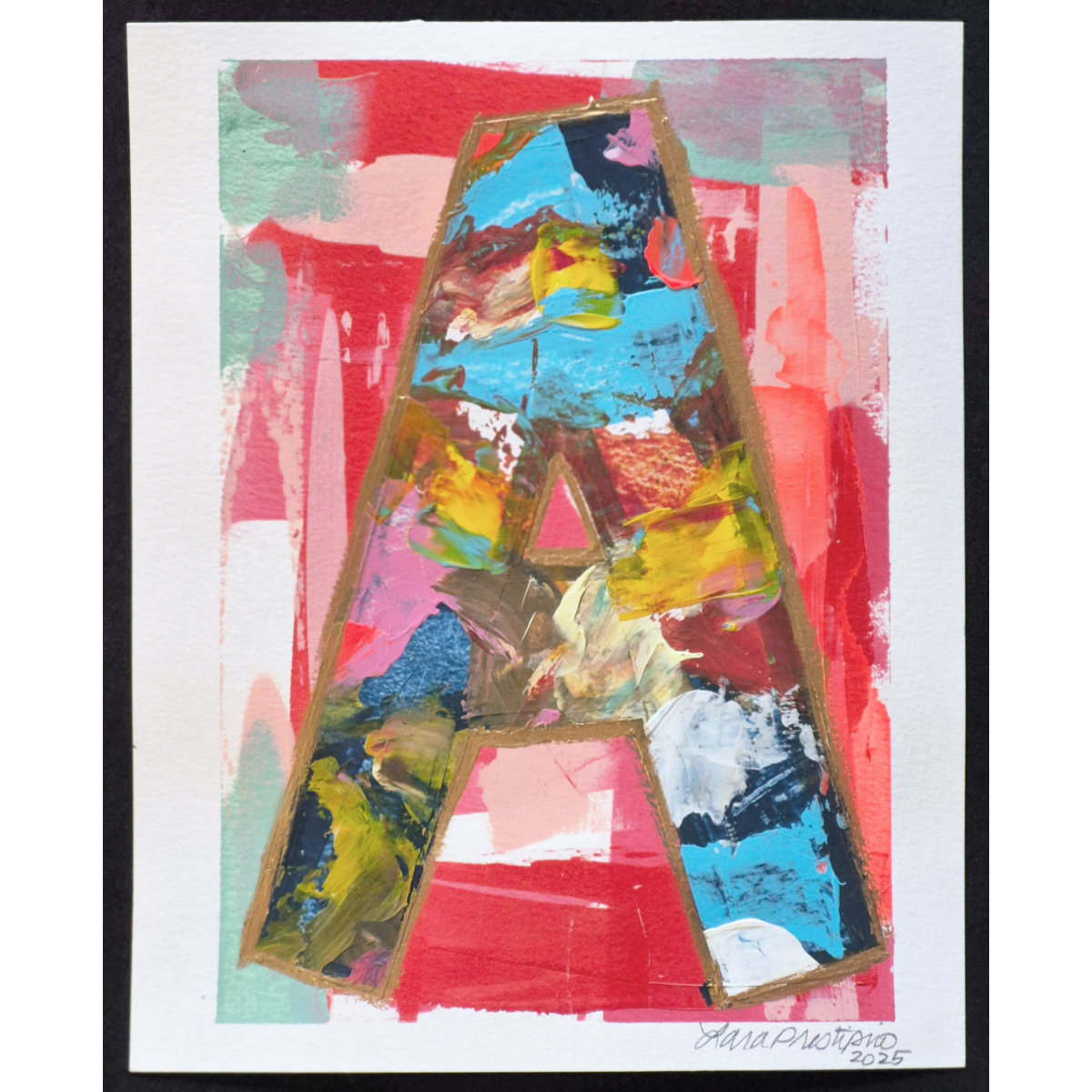 Letter A (Gold) - fits 8 x 10