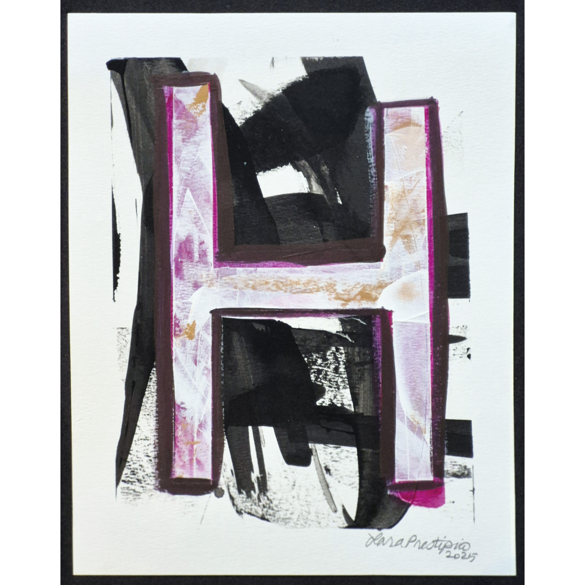 Letter H (Purple) - fits 8 x 10