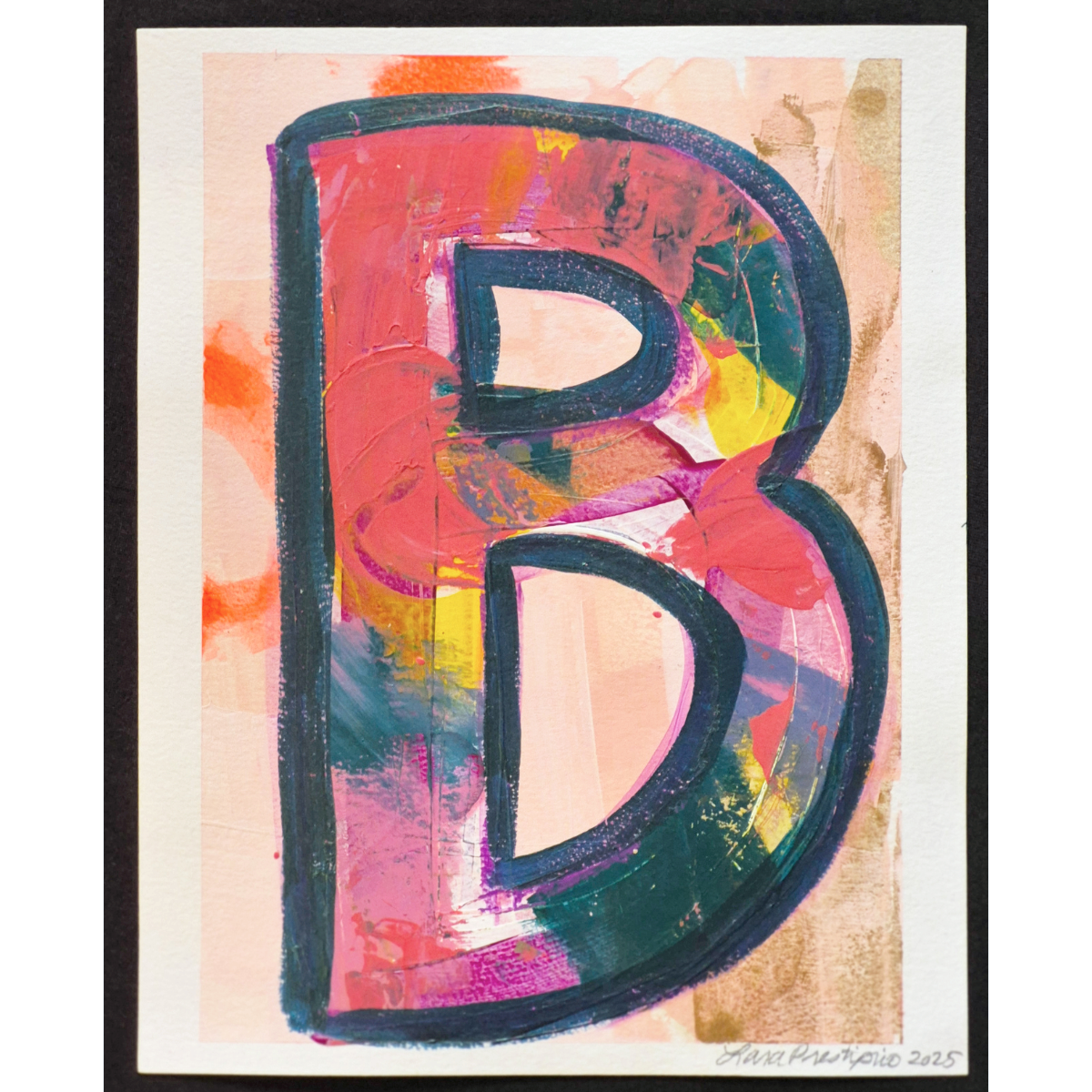 Letter B (Pink)- fits 8 x 10