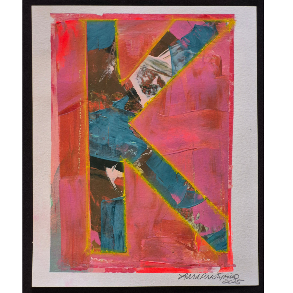 Letter K (Pink) - fits 8 x 10