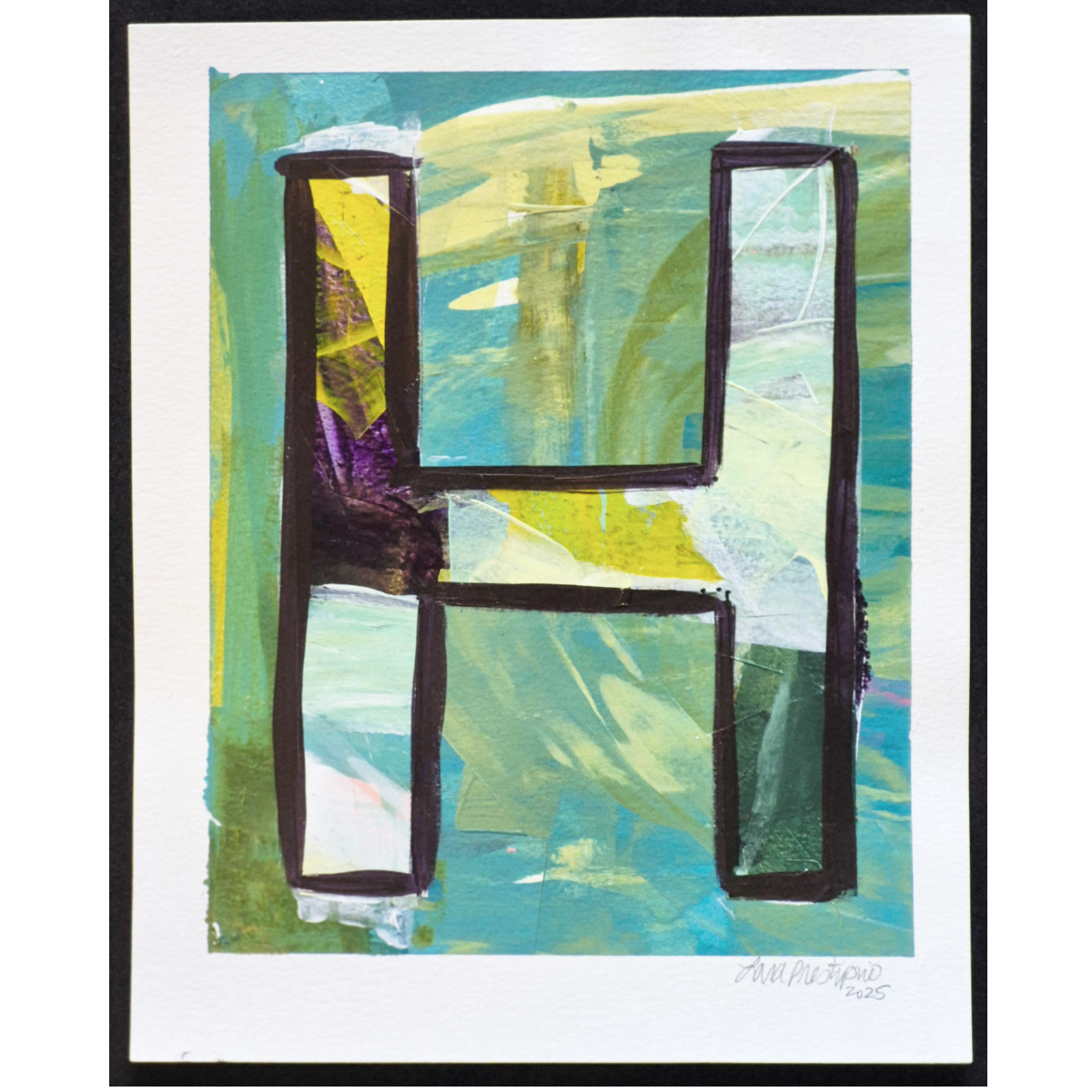 Letter H (Greens) - fits 8 x 10