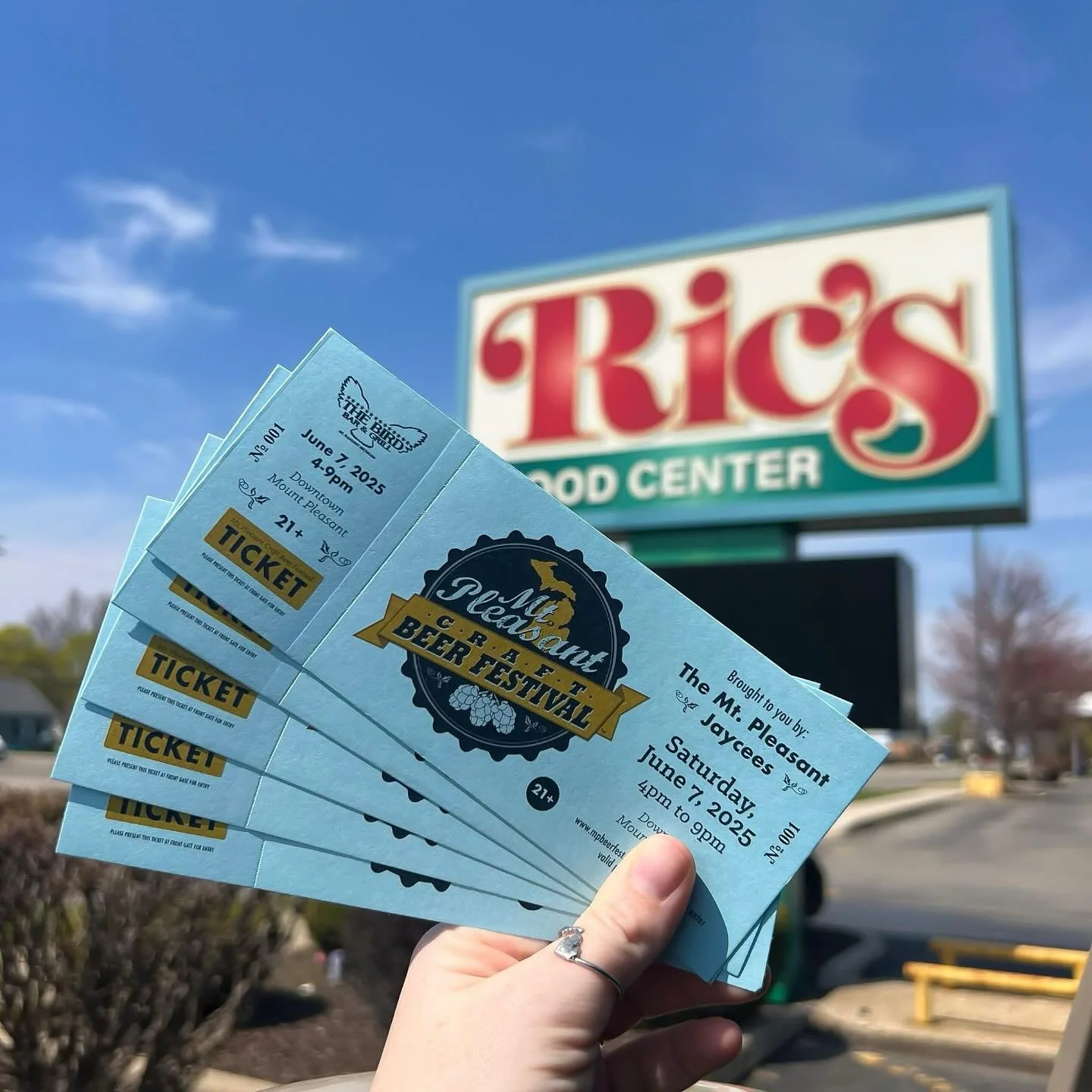 Great news, beer lovers! You can now grab your Mt. Pleasant Craft Beer Festival tickets at Ric&rsquo;s Food Center in Mt. Pleasant! 

Swing by Ric&rsquo;s, skip the online fees, and stock up on your favorites while you&rsquo;re there. It&rsquo;s the 