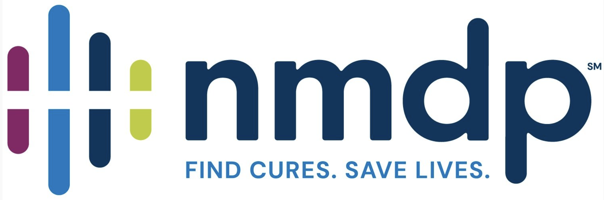 Logo of NMPD with colorful sound waves and the slogan "Find Cures. Save Lives."