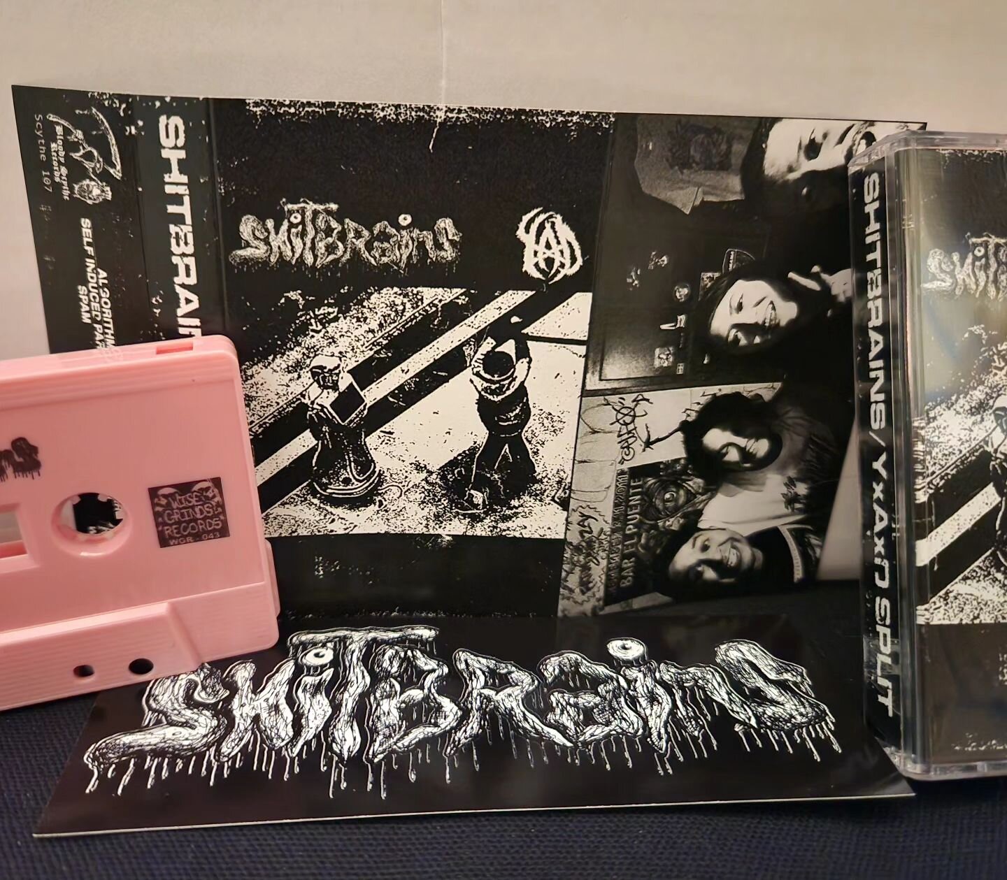 SHITBRAINS // YxAxDx [split] Tape available now from WGR. Grab this absolute blast monster at link in bio...

#wisegrindsrecords #wisegrinds #grindcore #powerviolence #fastcore #stopngo #blastbeats #grindcoretapes #newarrivals #grindcorecassette #jap