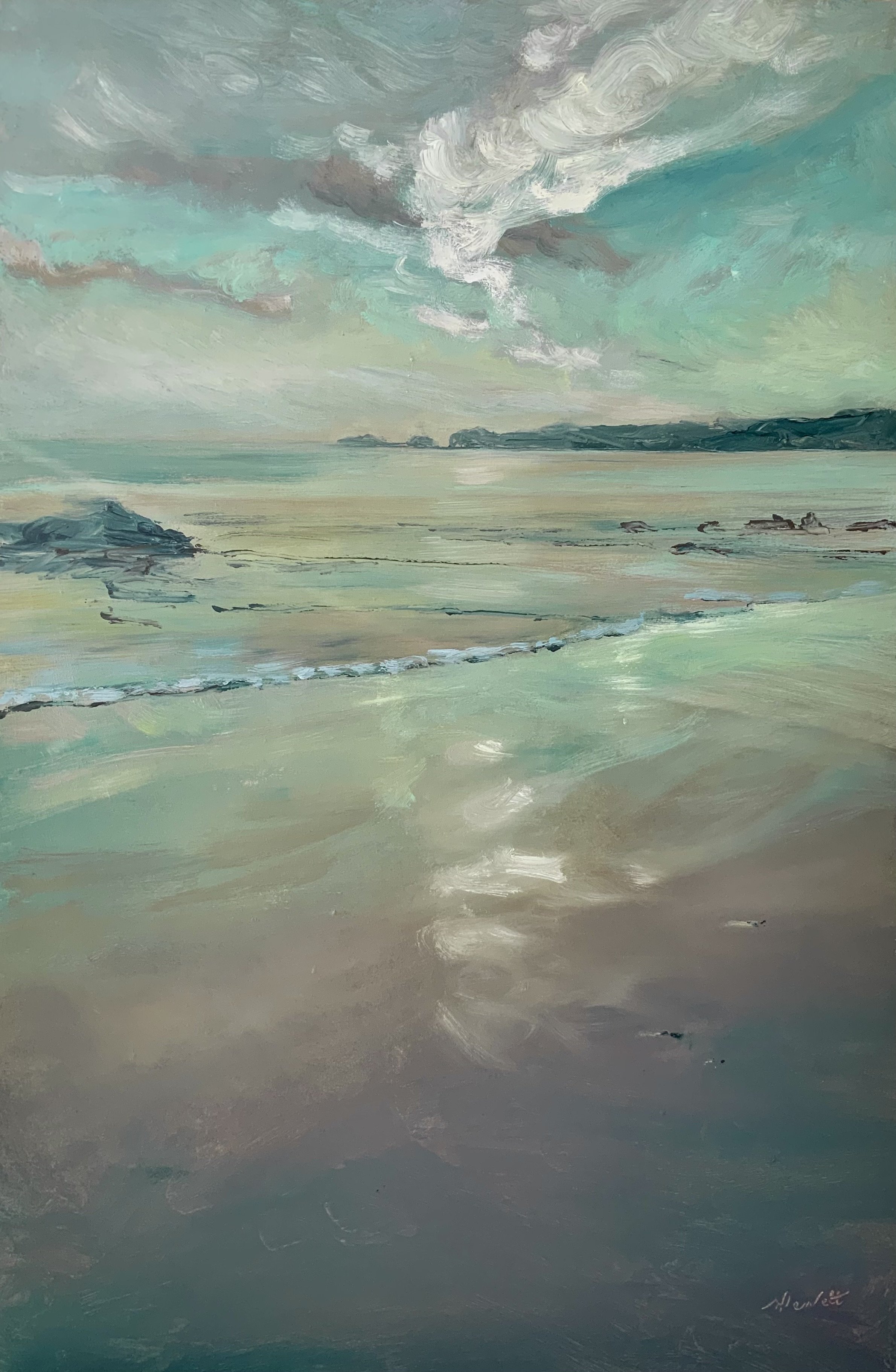 Bathed in Turquoise
My Favourite headland on a beautiful evening.
Framed Oil on board £300
Currently at Gallery Eleven