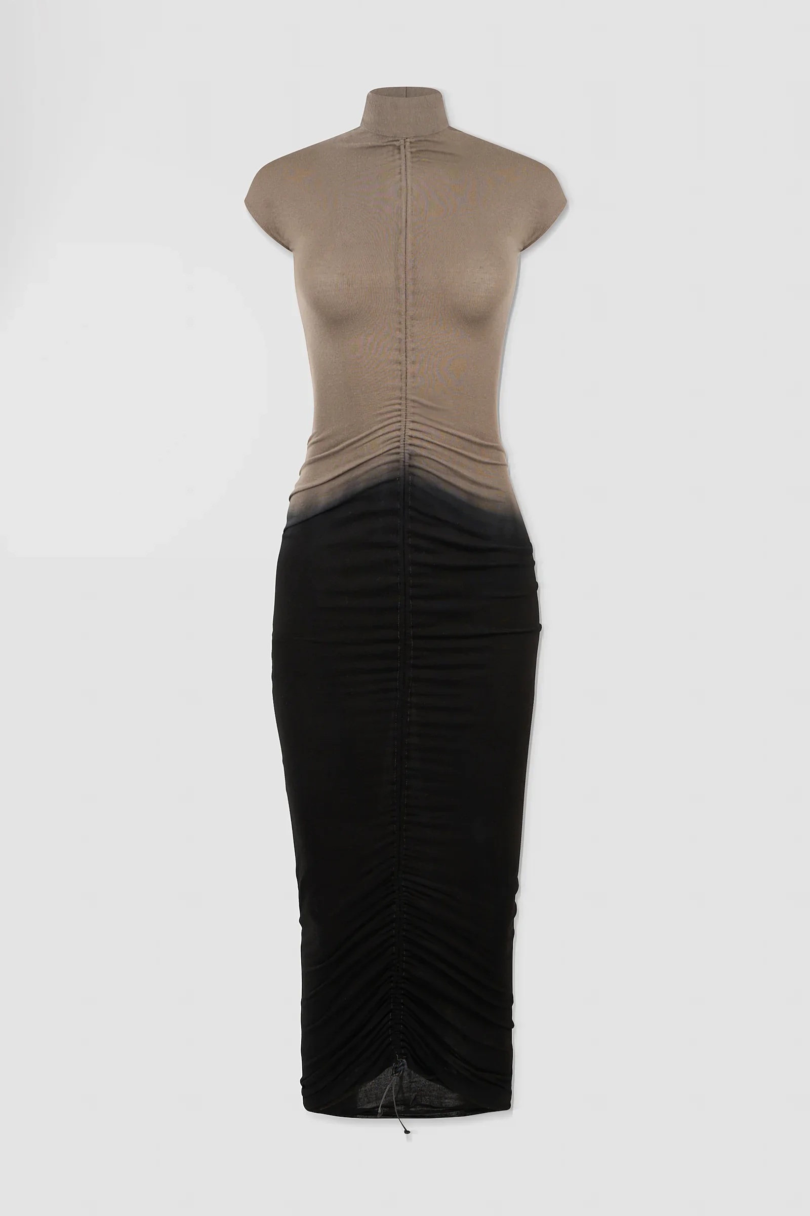 ‘Medusa’ Ruched Jersey High-Neck Dress