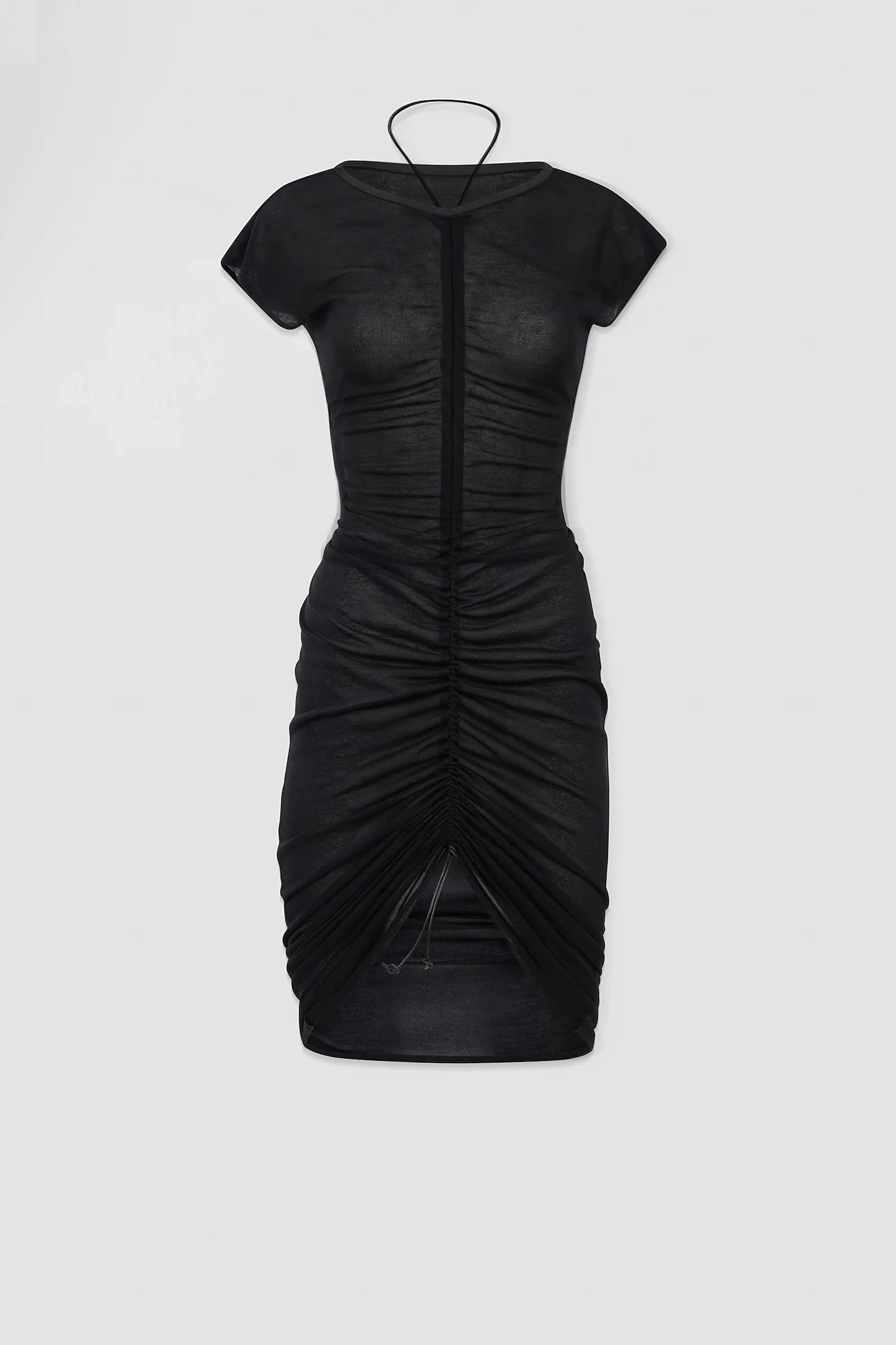 ‘Medusa’ Ruched Jersey Halter Dress