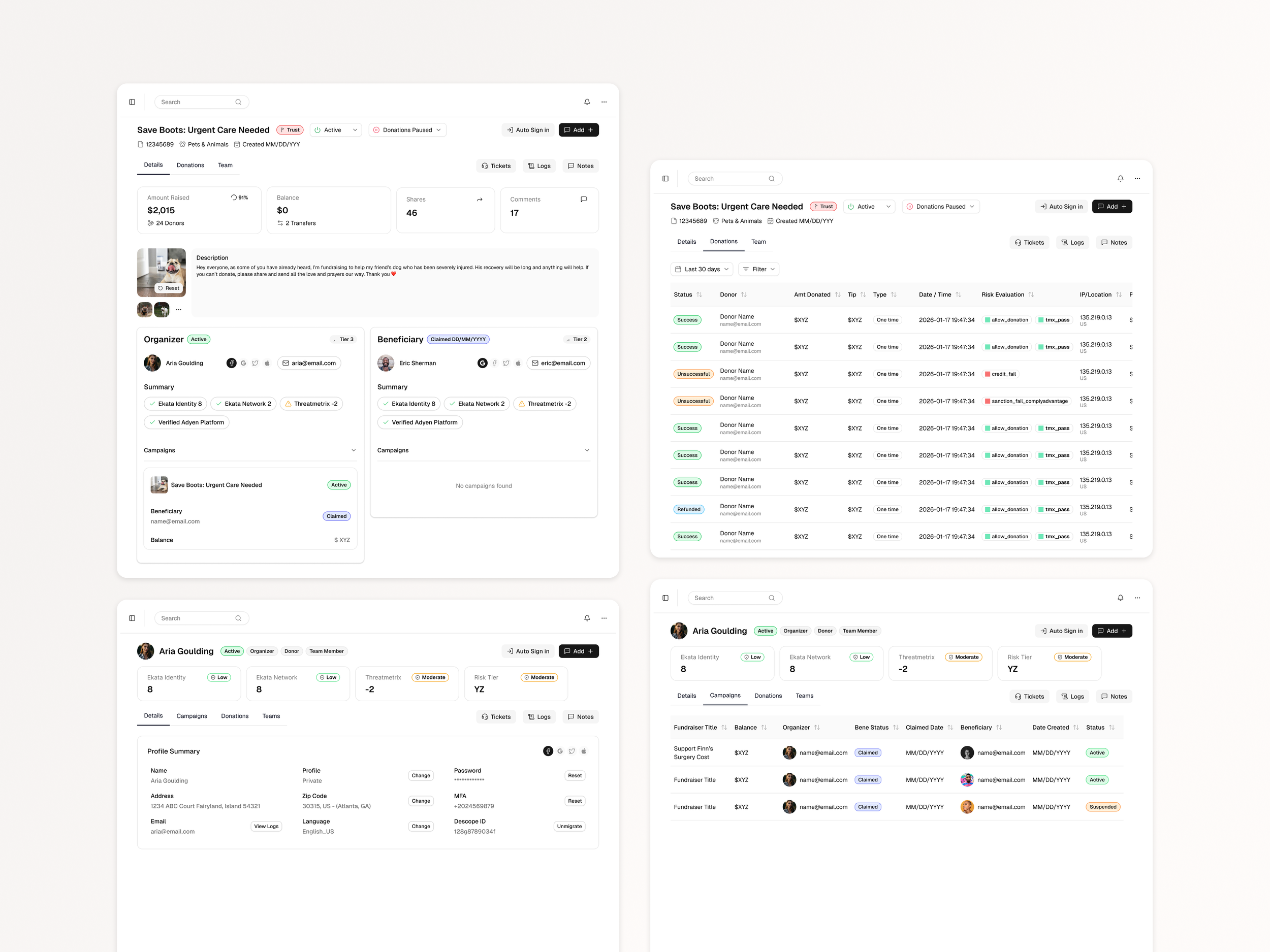 A unified case management experience for GoFundMe compliance analysts