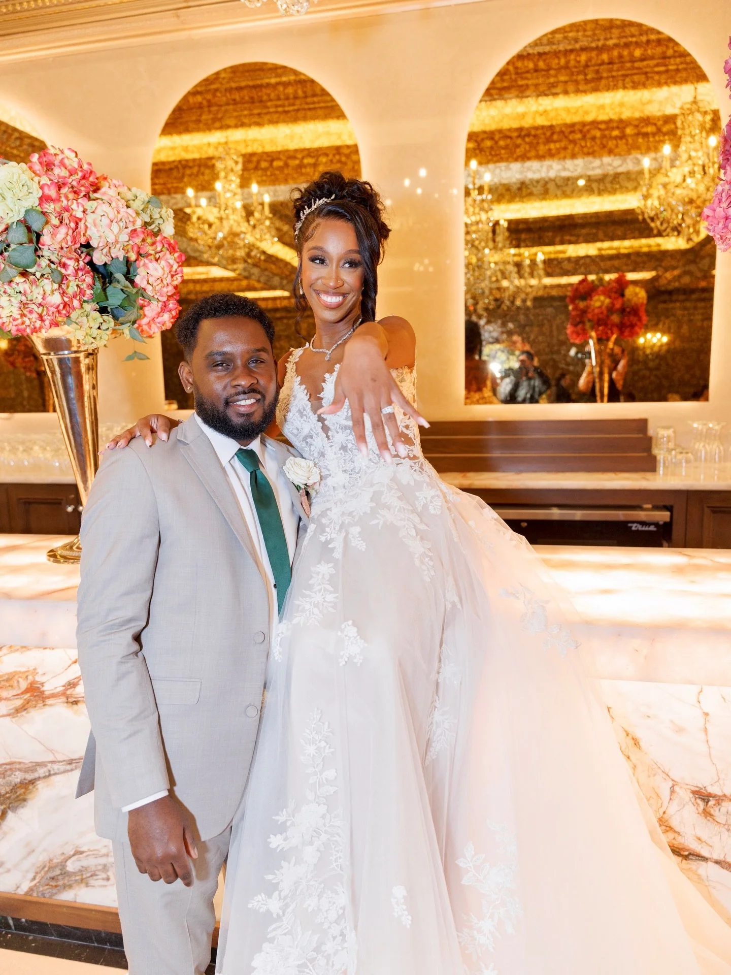 One year ago today, Neco &amp; Dejeun&eacute;e said &lsquo;I do&rsquo; surrounded by love, elegance, and unwavering faith. What began as plans for an outdoor ceremony quickly turned into a beautiful reminder that even when the rain falls, true love s