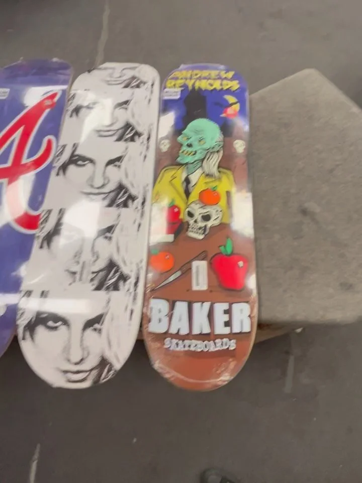 New WOOD!  Open seven days a week 💥 @realskateboards 
@fancyladskateco 
@powellperalta 
@welcomeskateboards 
@deathwishskateboards 
@realskateboards 
@quasiskateboards 
@toymachine 
@talentskatepark 
@meowskateboards 
@tonyhawk 
@birdhouseskateboard