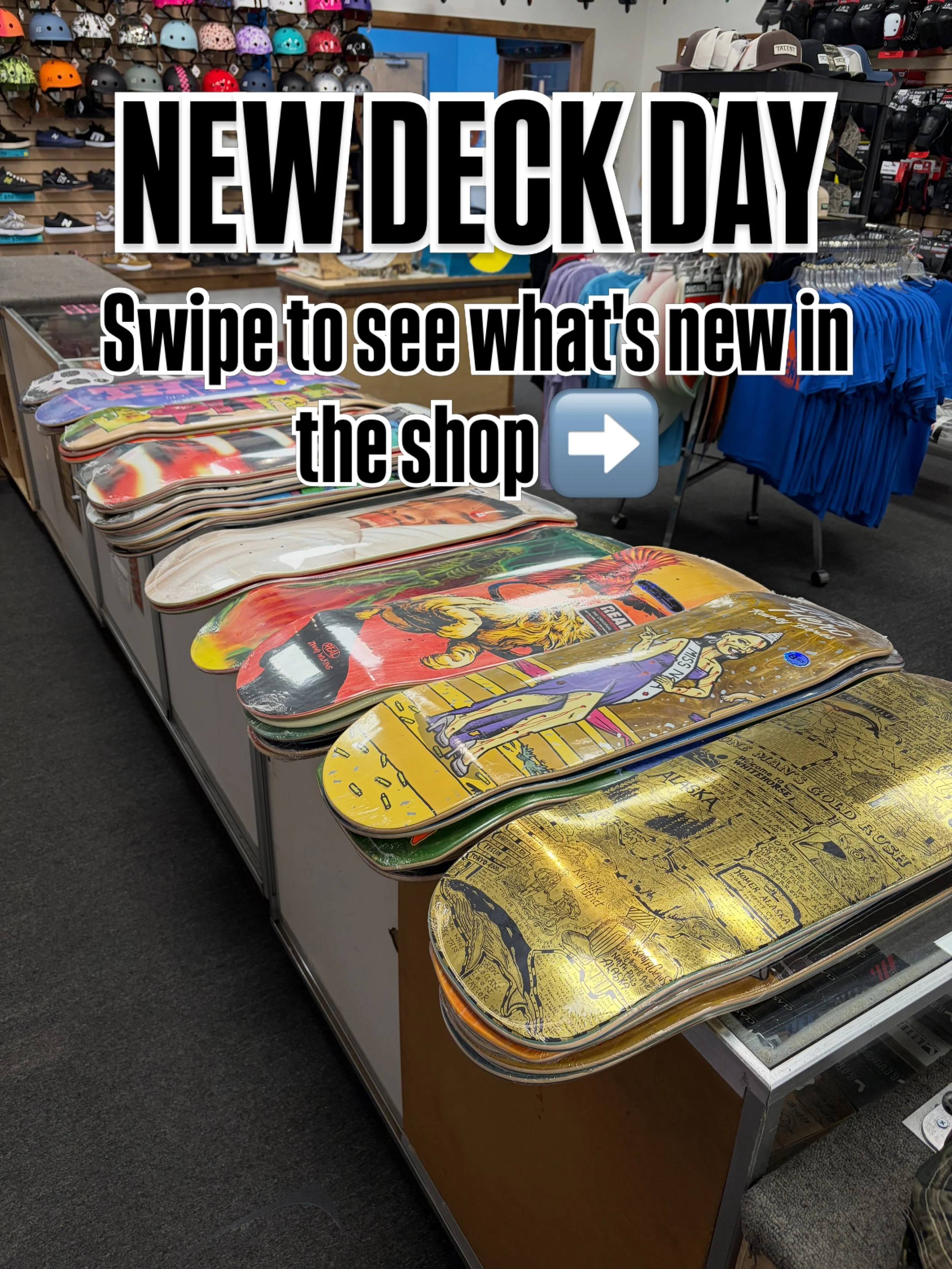 NEW DECKS! Tons of new popsicles AND shaped boards in stock now. Come and grab your future board before it's gone!