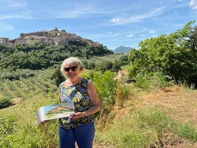 Novice painter sharing her artwork in the sabine hills