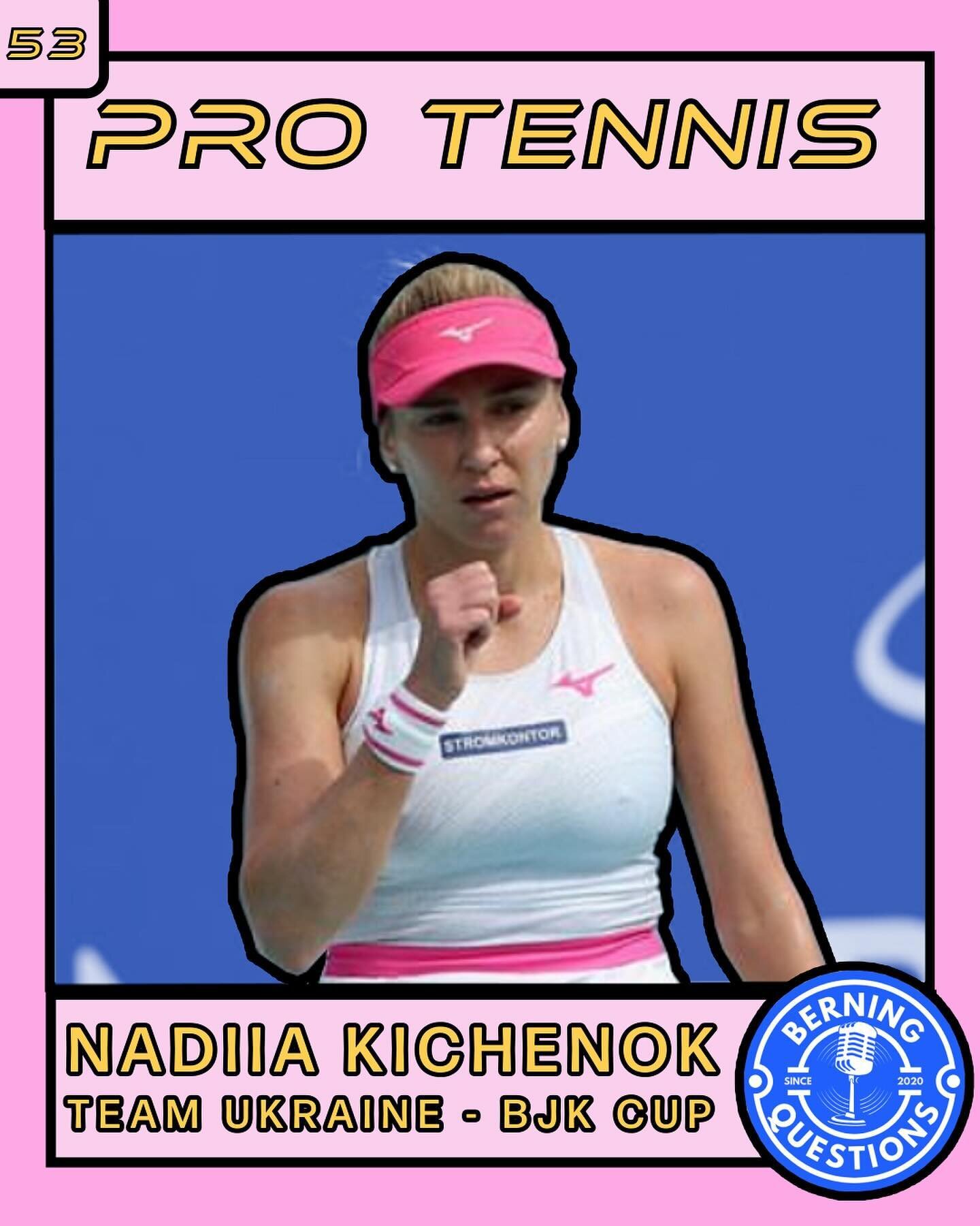 Meet Nadiia Kichenok🤝🏻

@nadiakichenok is a professional tennis player who was just announced on the Ukrainian BJK team! She also happens to be a supporter of Berning Questions, more specifically S2: E2 Quarter of a Century! 🇺🇦

We thought it was
