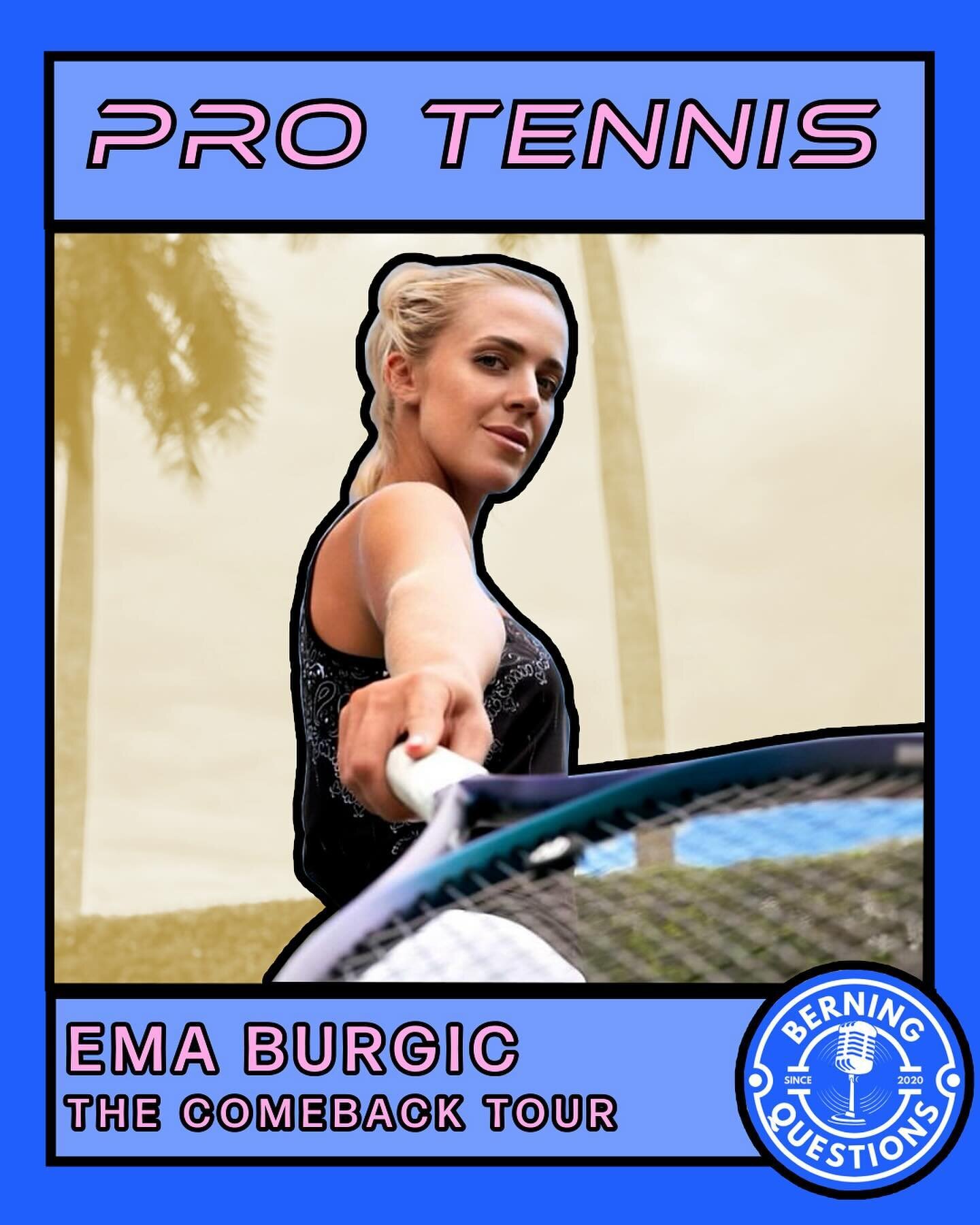 Meet Ema Burgic🤝🏻

@tenniswithema is a professional tennis player on her comeback tour!! With an impressive resume, Ema has been a supporter of Berning Questions since the start. Let&rsquo;s join in showing Ema our support as a feature on our tradi