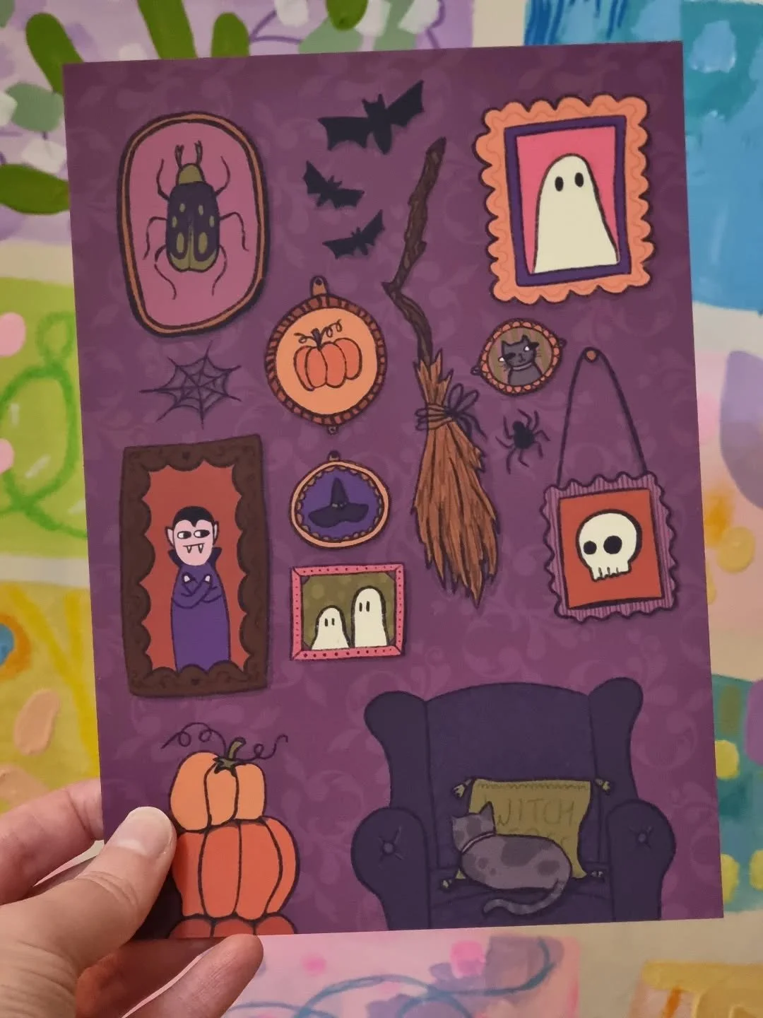 I have a new A5 Halloween print!
&pound;10 each 🥰

I also have misprints available for half price!
Free shipping on all products 😊

#halloweenart #halloweenprints #cheshireartist #painterillustrator #halloweenillustration