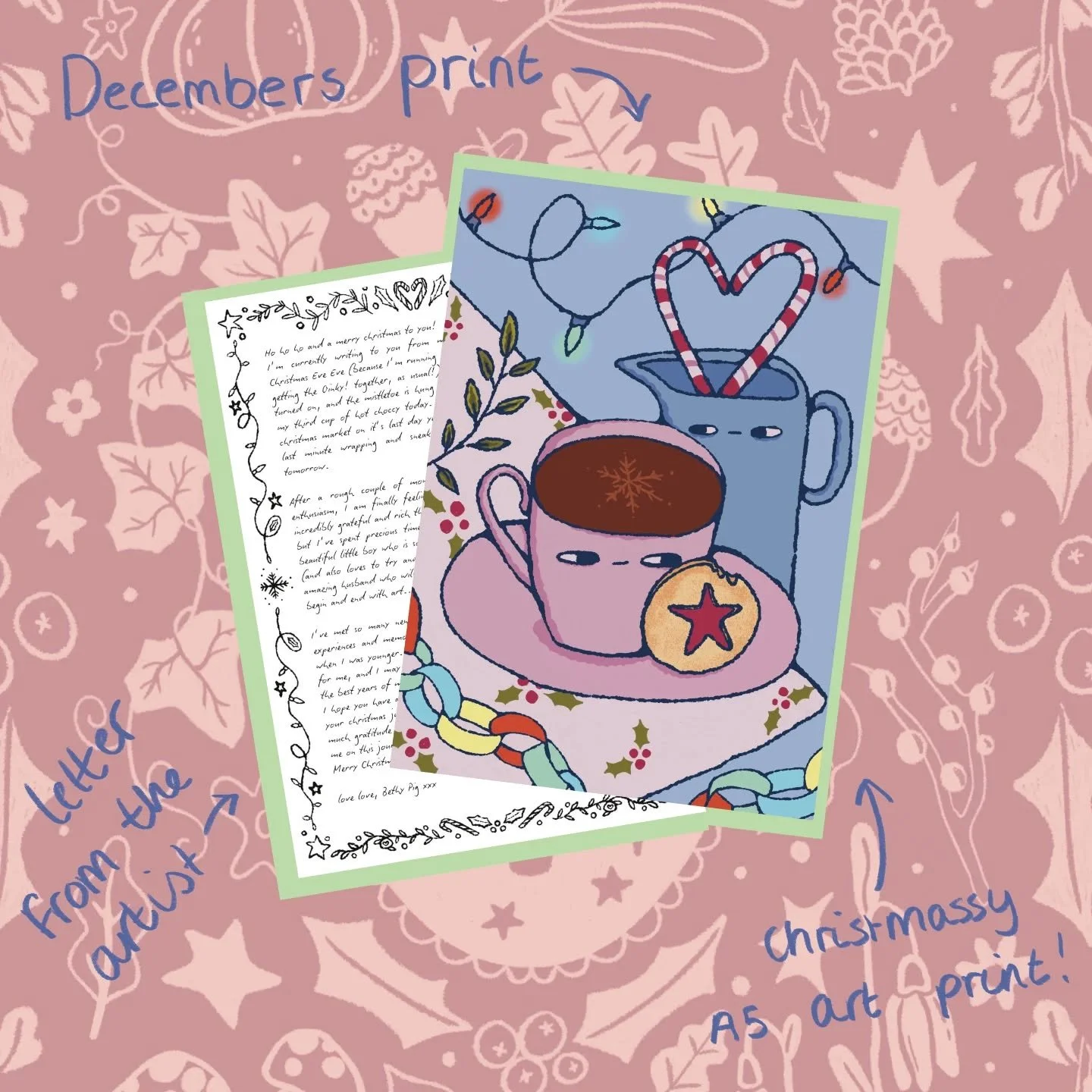 Here's it is, December's Christmassy Print! 
There's only 2 more days left to grab this one 🎄

#dopamineartist #artsubscription #prints #artistillustrator #digitaldrawing