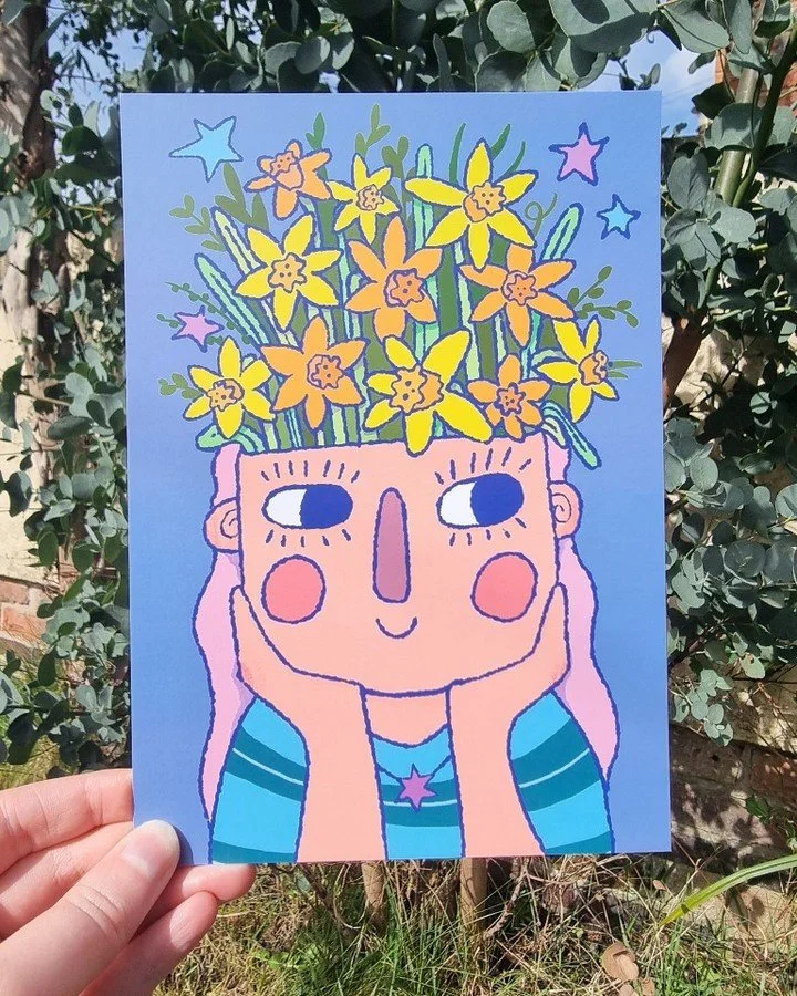 this month's print is 🌷 spring themed and oh so cute! 🌷 there's only a few more days left to grab this print at the Oinky! Oinky! Art Club! 

⚘️💐🪻🌸🌻🌼🌺🌹
