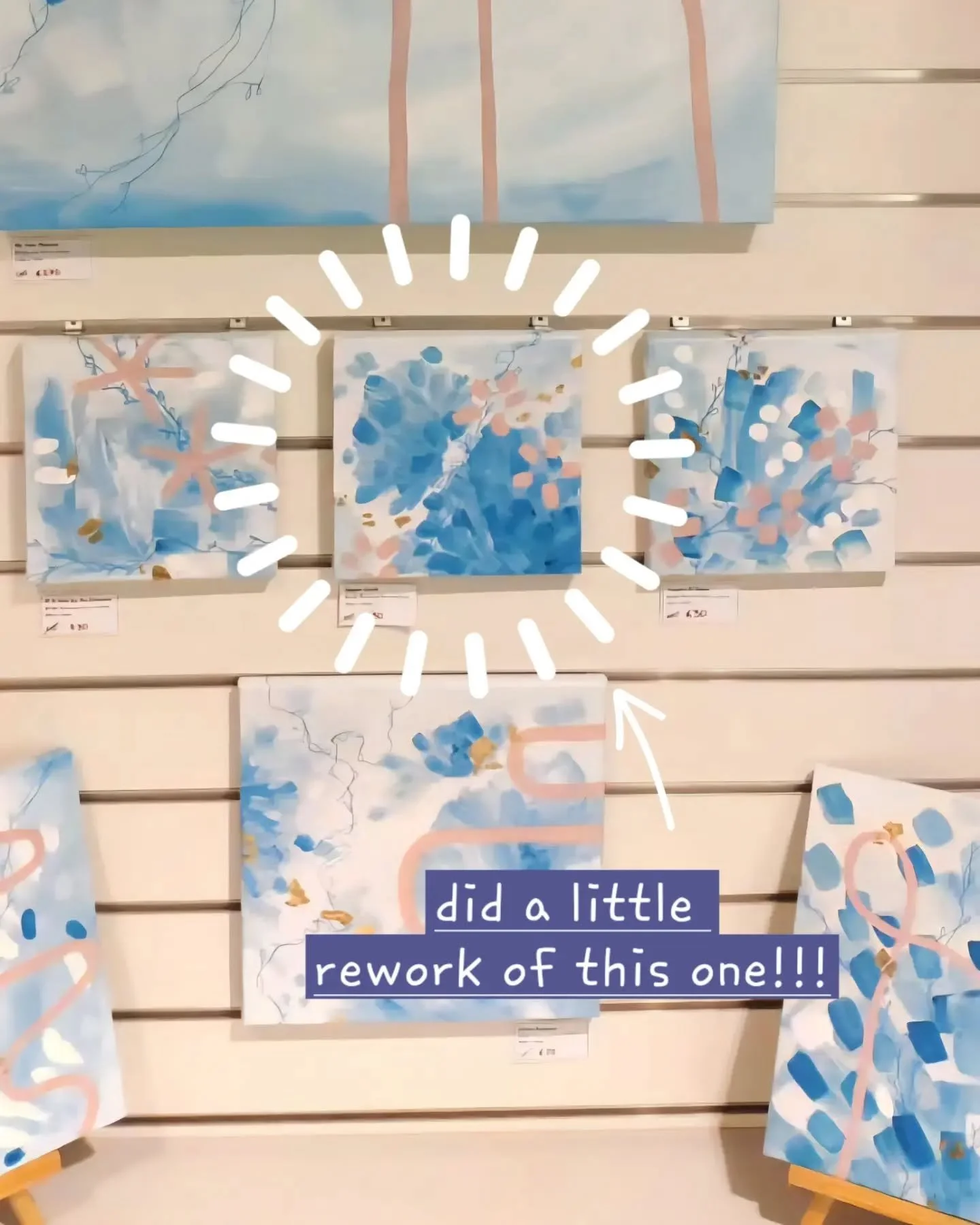 Check her out ------------> 

I've had all of my older paintings in storage (a random spare cupboard in my house) and unfortunately younger and un-wiser me did not wrap them properly and scratched them 😭😭😭

So I've been reworking some of them w