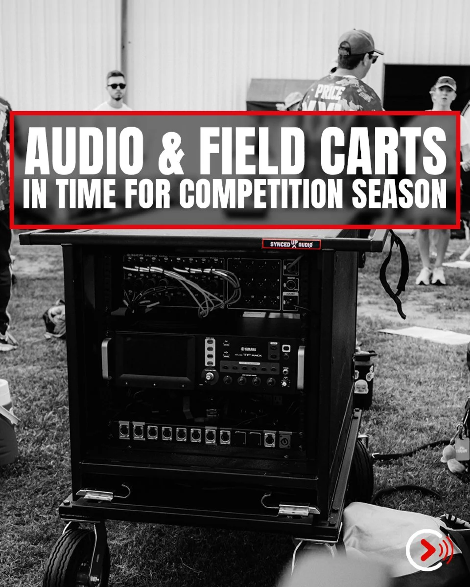 🚨 DON'T WAIT 🚨 - Order your audio &amp; field carts now to secure an on time delivery for Fall Marching Band competition season! 📆

Synced Up is committed to a 6-10 week production schedule for all made-to-order audio &amp; field carts.

🔗 in Bio