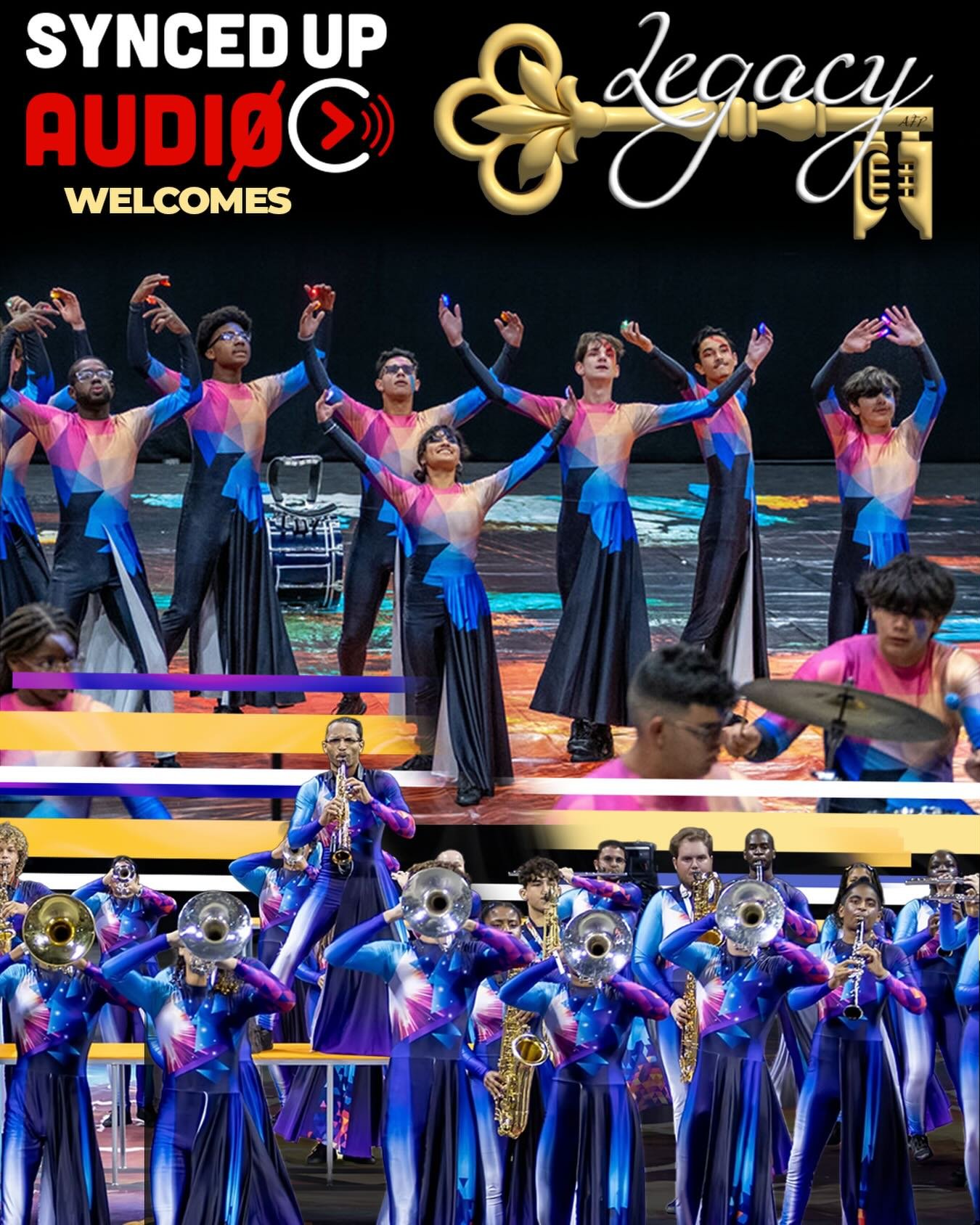 Synced Up Audio is proud to be partnering with @legacyproductionco on audio carts and accessories for the 2026 indoor season!

Take your next step in professionalism and system reliability!
Visit: syncedupaudio.com 

#wgipercussion #wgiwinds #audio