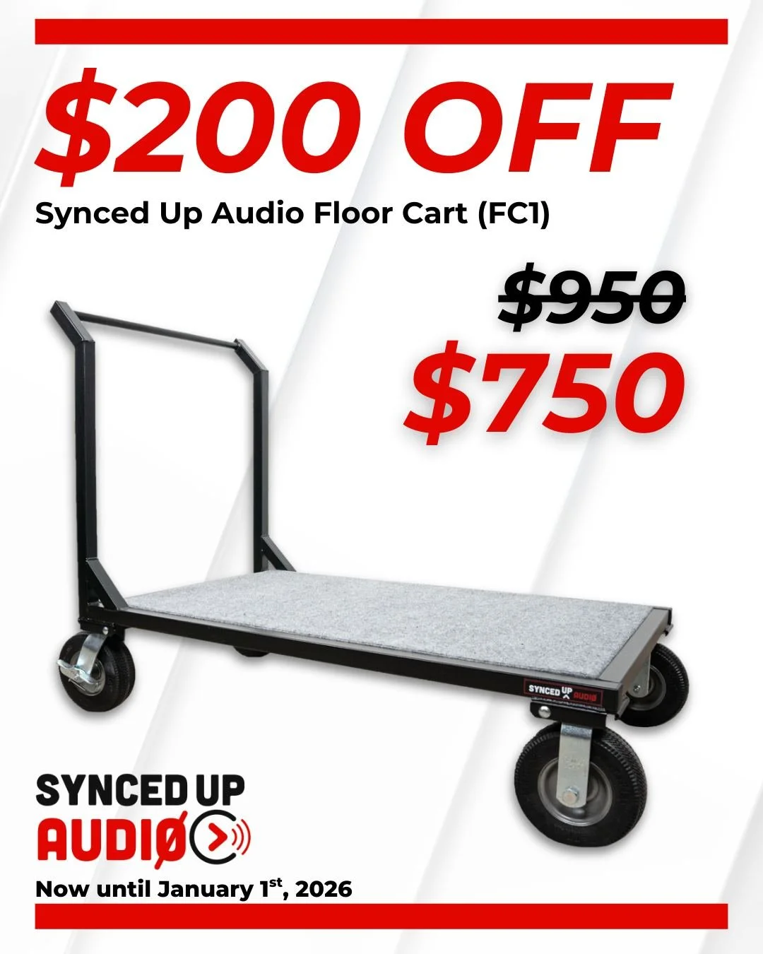 The 2025 Winter Sale includes a HUGE savings on Floor Carts! Gear up for indoor season and take advantage of our winter sale!

✅ $200 Off Floor Carts
✅ 20% Off Auxiliary &amp; Utility Carts

Now until January 1st, 2026
🔗 in Bio!