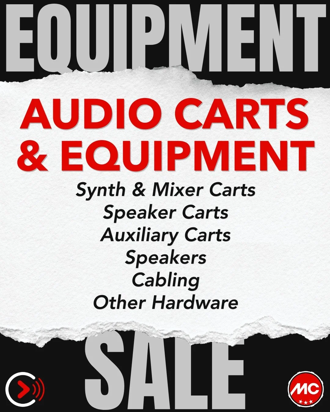 Used audio carts &amp; equipment for sale!

These items are being used by @musiccitydbc this summer and are ready for their next home.

Check out the full breakdown via our link in bio!