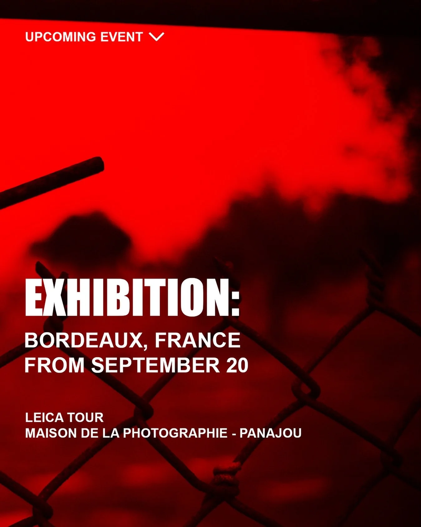 Pleased to announce @bricegelot will be part of the Leica tour exhibition at La maison de la photographie - Panajou

BRICE GELOT : Leica Tour
Exhibition from September 20, 2025

Maison de la photographie
32 all&eacute;es de Tourny
33000
Bordeaux, Fra