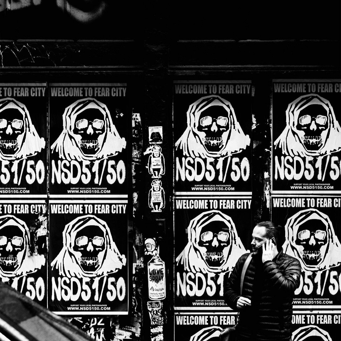 Propaganda is the art of turning a simple story into a cage you don&rsquo;t notice you&rsquo;re living in
____

#bricegelot #nsd5150 #ilford #streetphotographers #photography