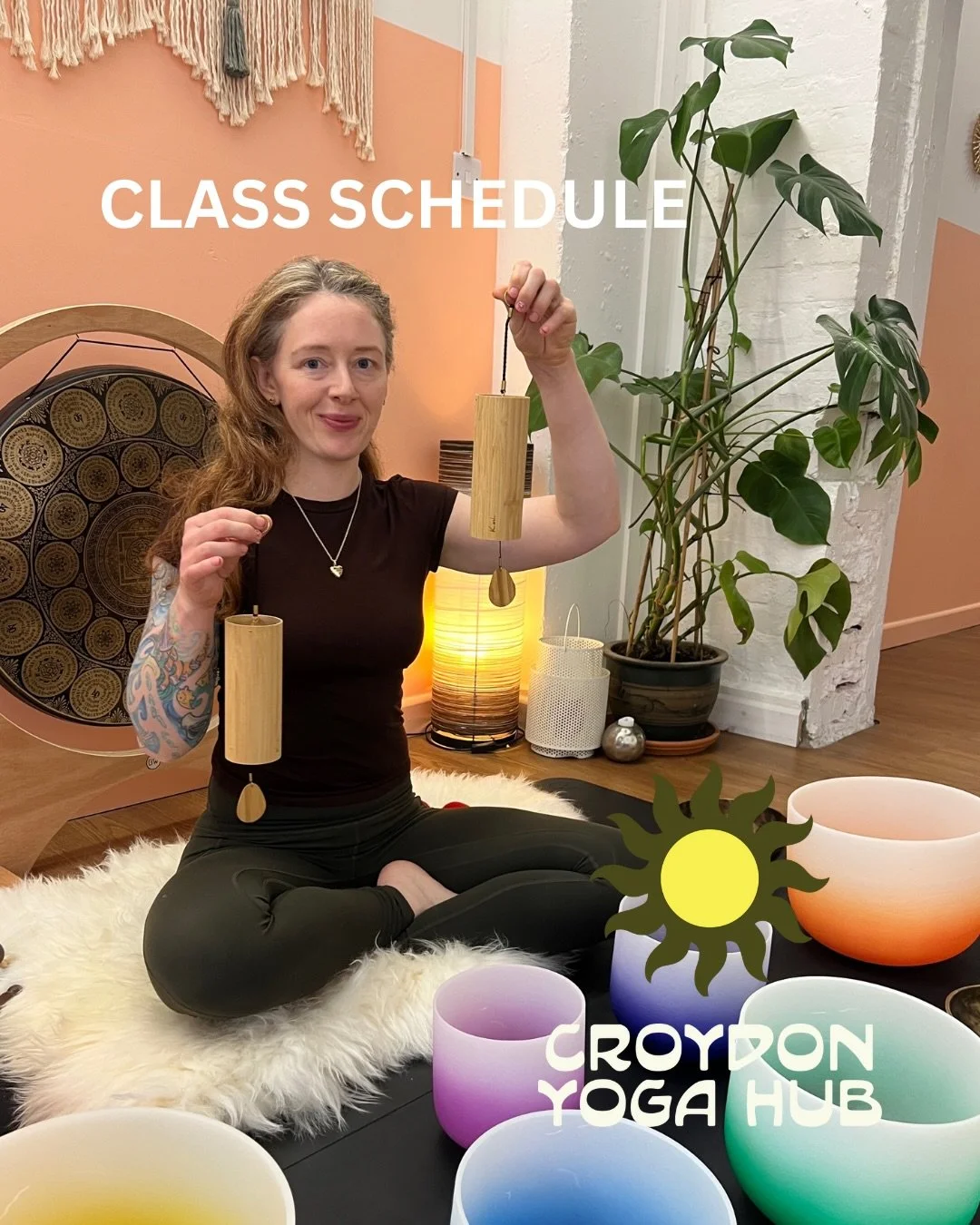 Hello Yogis, here&rsquo;s our schedule for the upcoming week 🙂 
A few changes to the regular timetable, but still plenty to choose from, and a special Soundbath on Saturday - the perfect way to gift your self (or a loved one?) an hour of deep relaxa