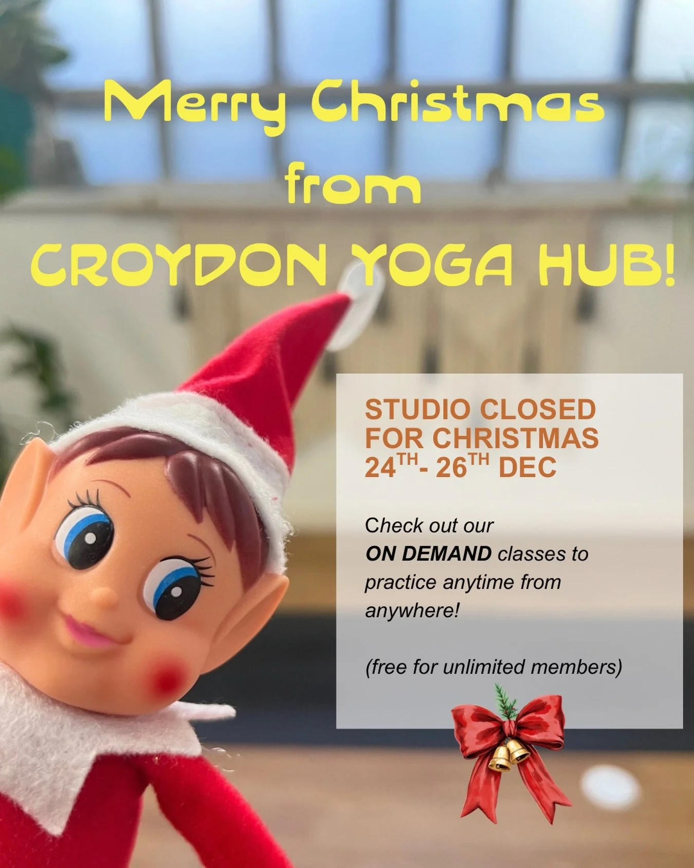 🎄✨ Wishing all our lovely students and amazing teachers a very Merry Christmas! May your holidays be filled with joy, laughter, and unforgettable moments.❤️

Croydon Yoga Hub will be closed 24-26 December, we are back with in studio &amp; online cla