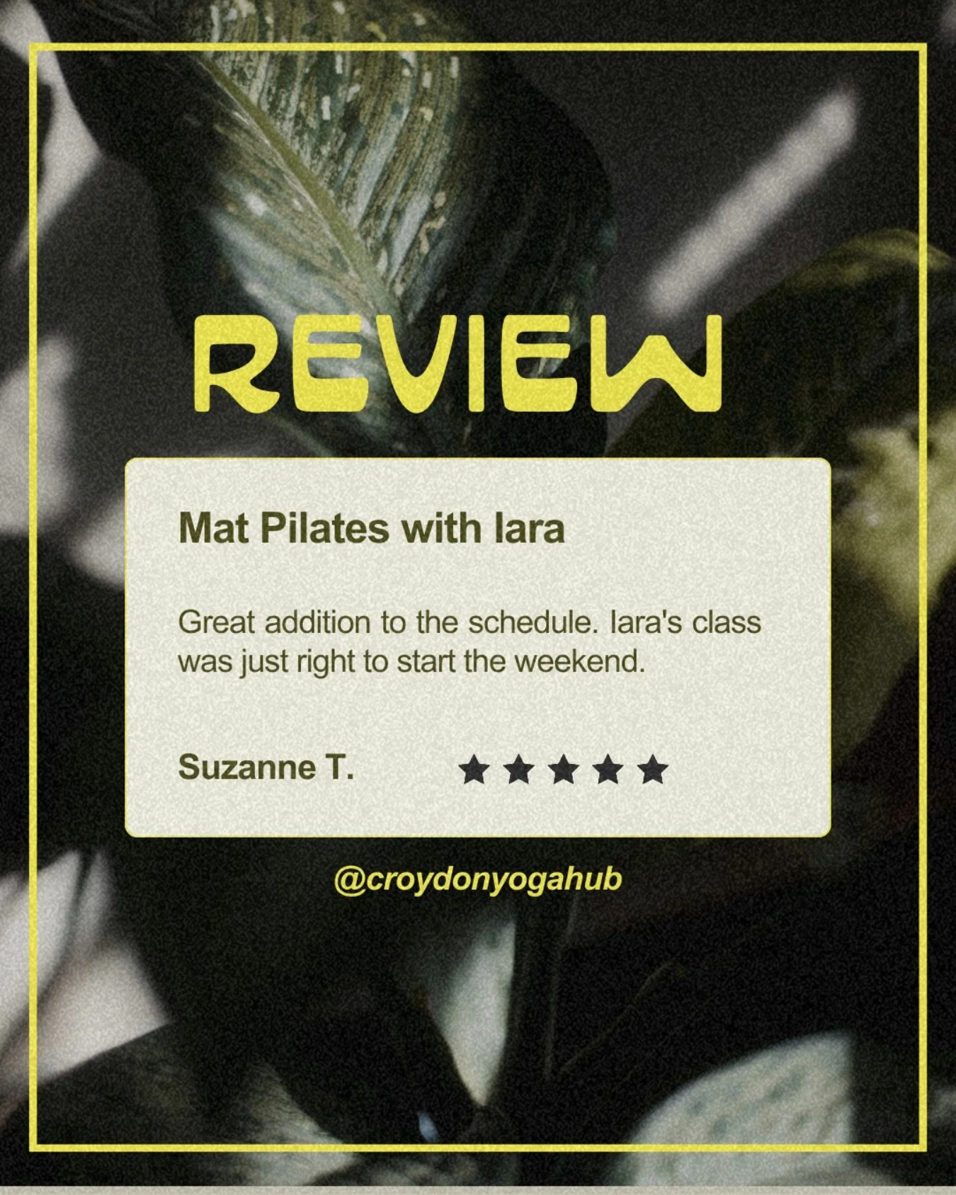 Get moving with Iara every Friday from 6:15-7 pm for Mat Pilates 💚 Join in studio or online. Open to all levels, beginners welcome!