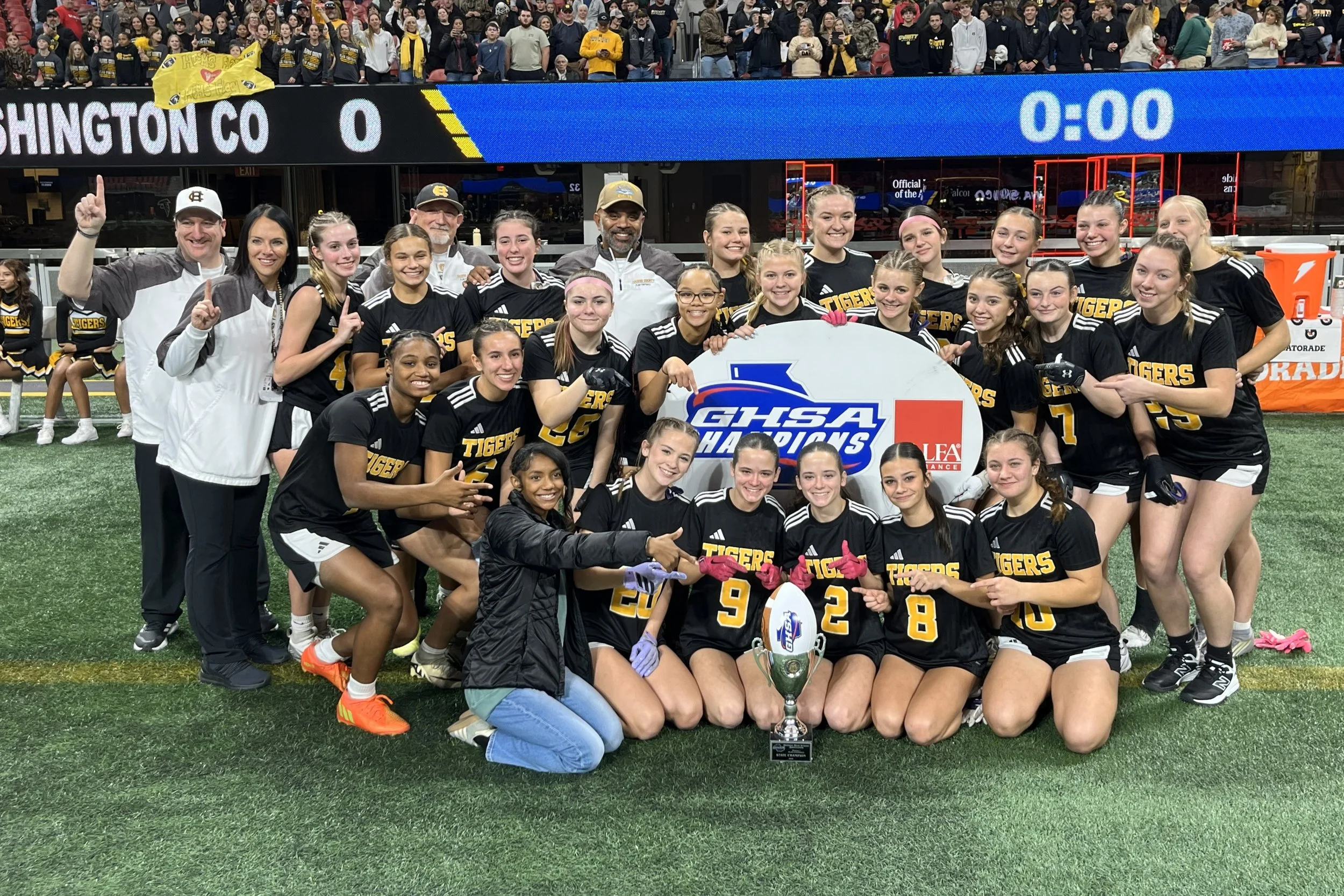 Flag football Division 1: Harris County 32, Washington County 0