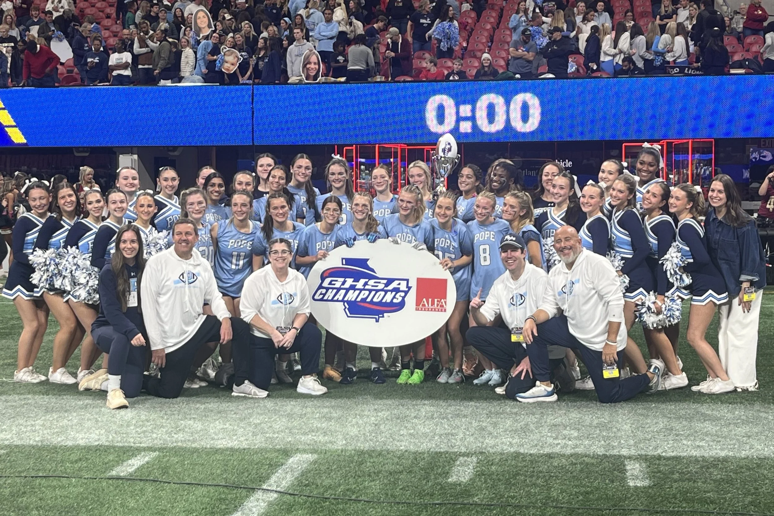 Flag football Division 5: Pope 14, McEachern 13