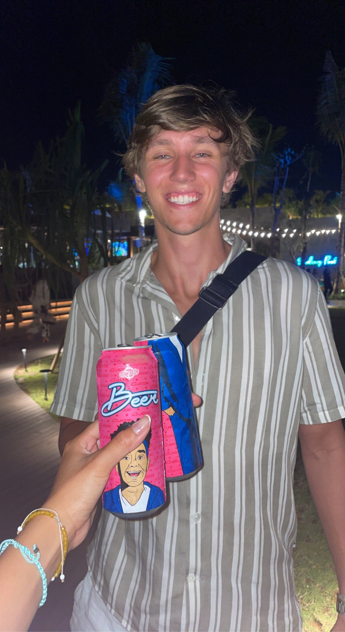 Taylor and his fruity beer