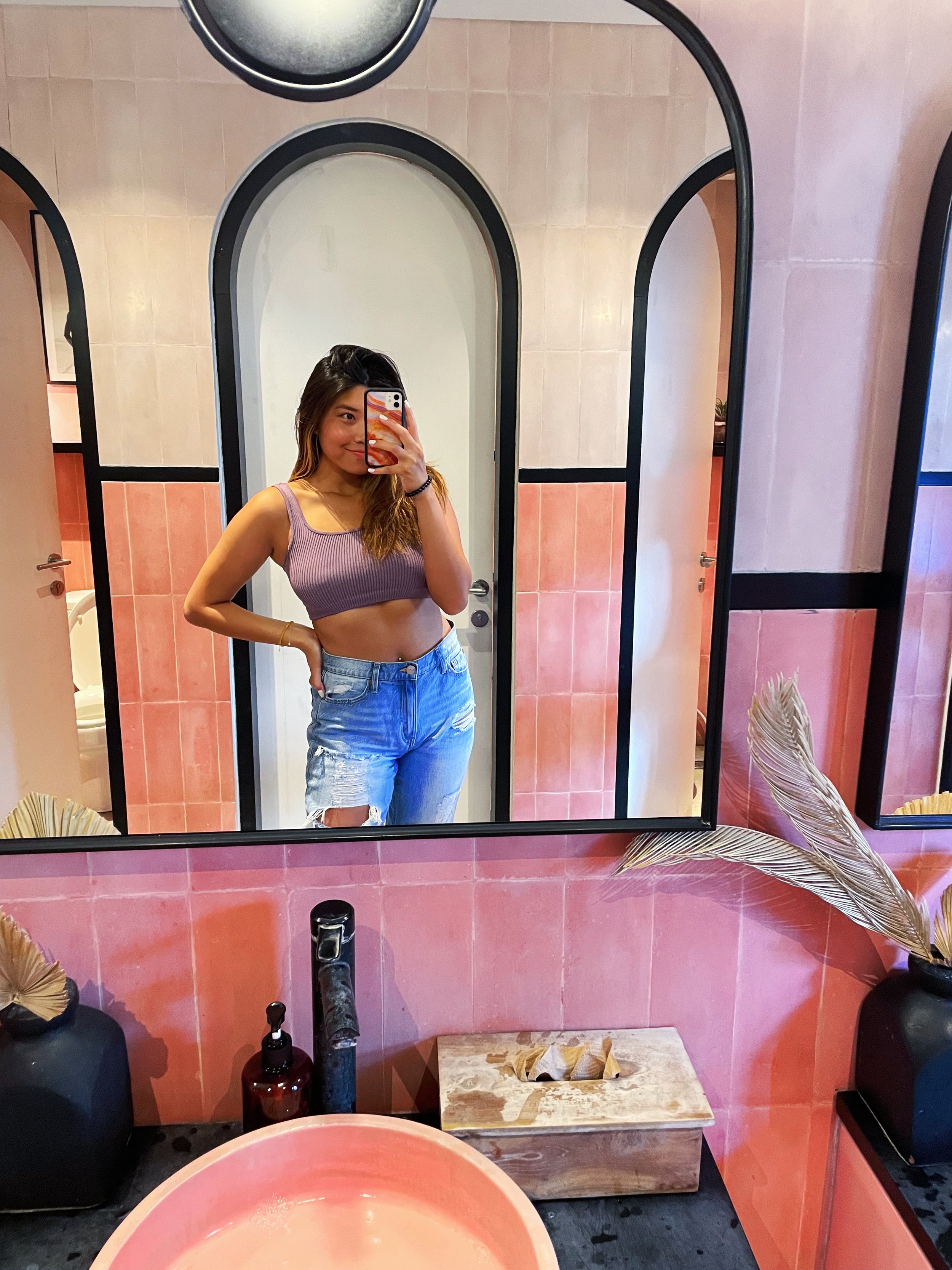 Pink bathrooms